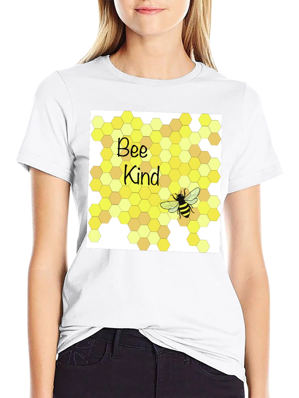 Bee Kind T-Shirt Honeycomb Graphic Tee
