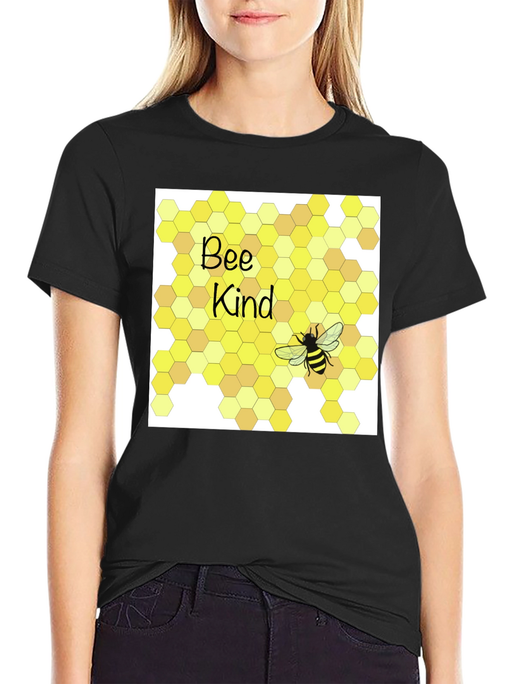 Bee Kind T-Shirt Honeycomb Graphic Tee