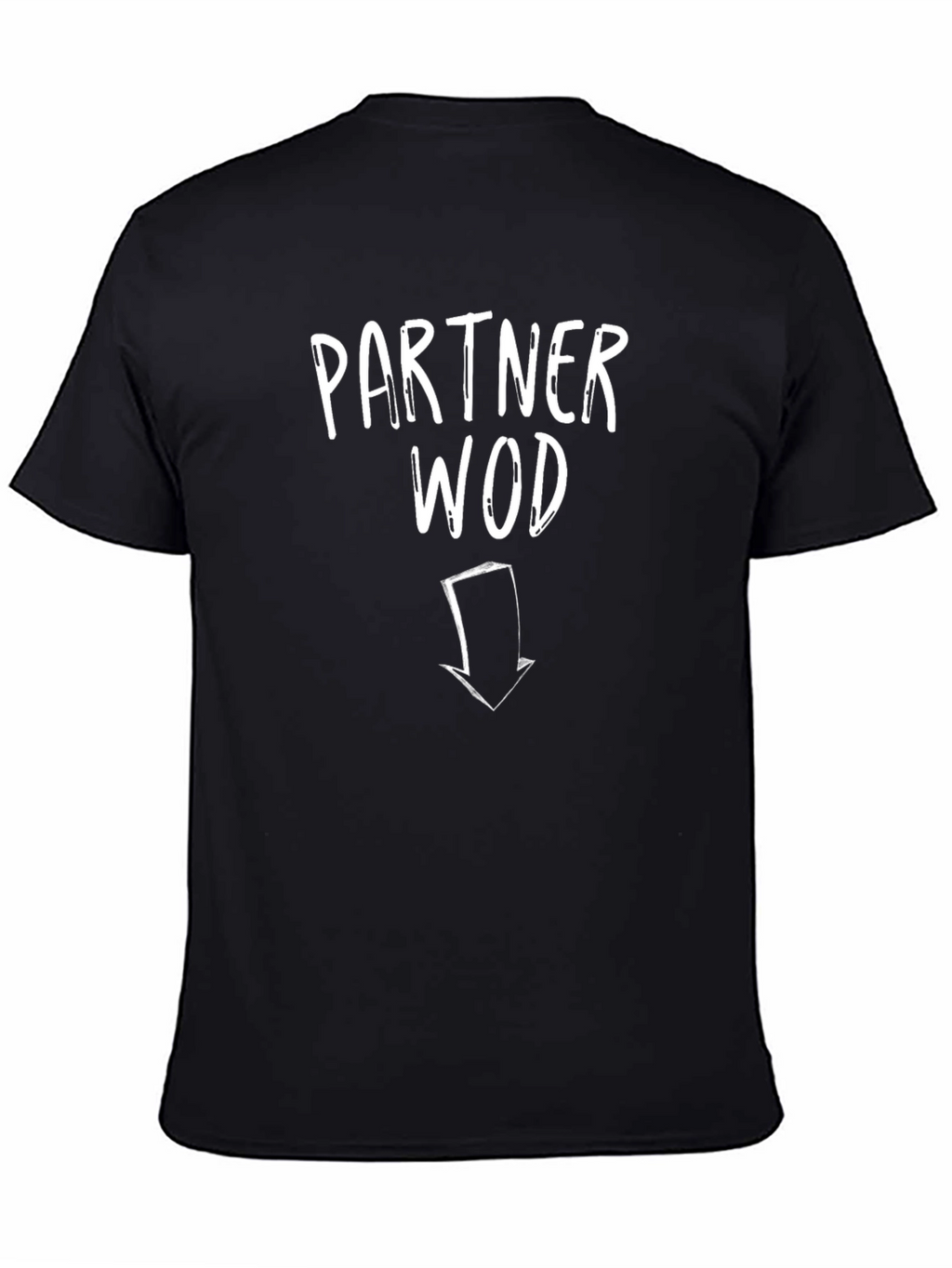 Partner WOD Black T-Shirt - Workout Design