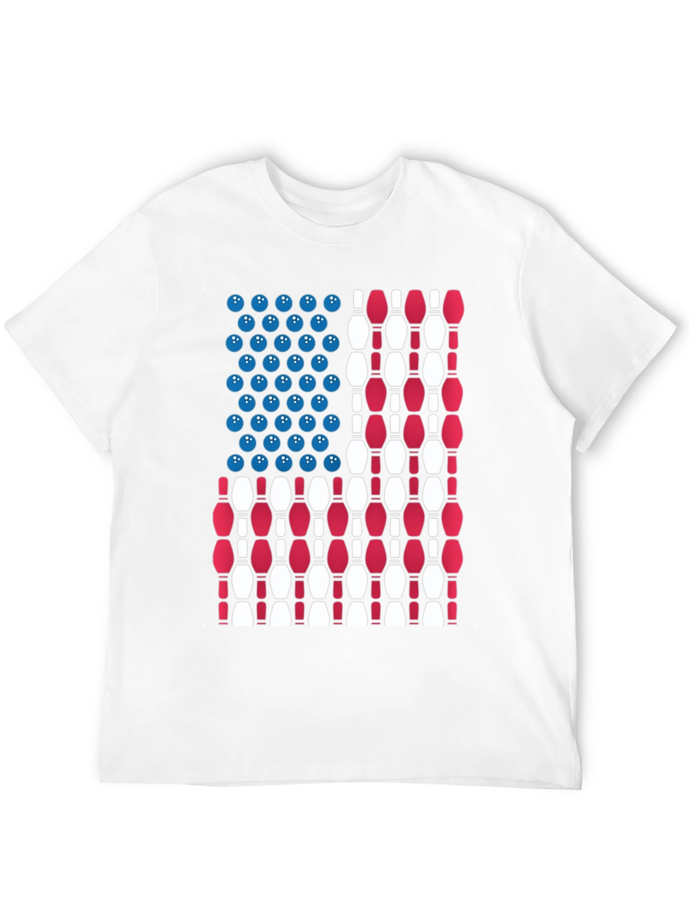 Bowling USA Flag T-Shirt Patriotic Apparel
