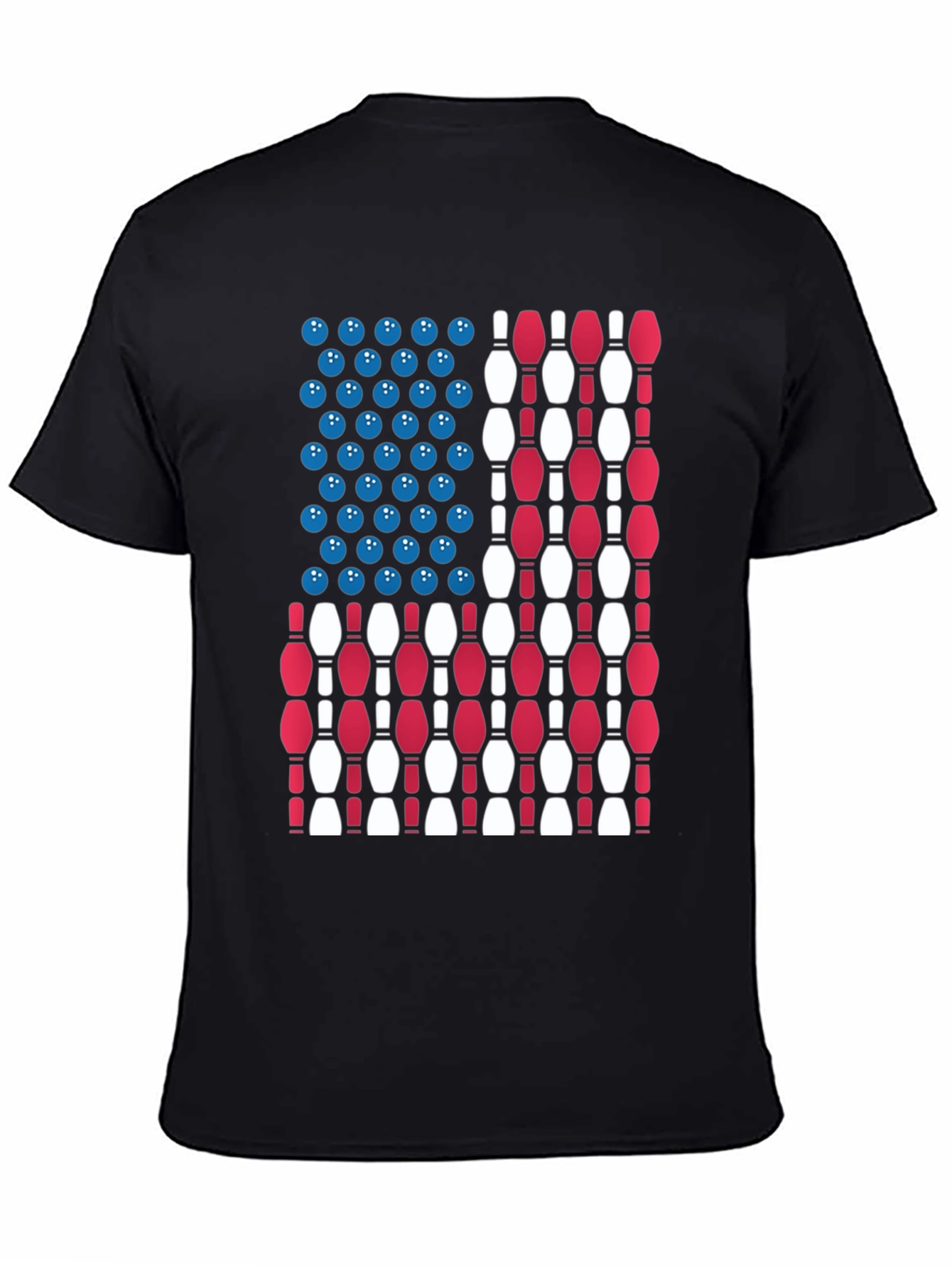 Bowling USA Flag T-Shirt Patriotic Apparel