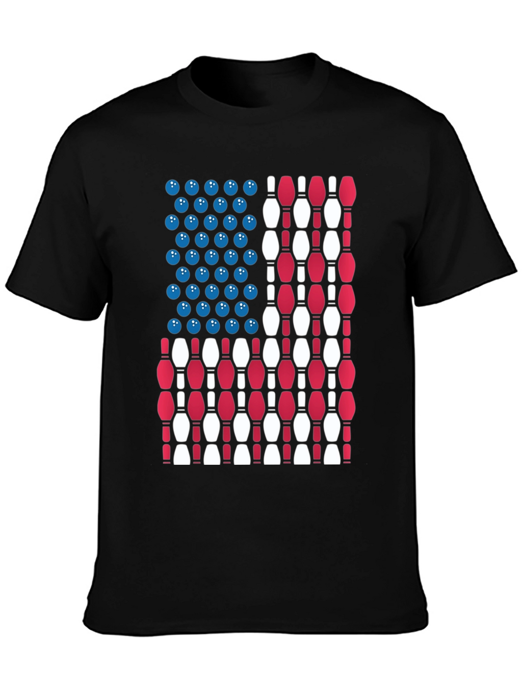 Bowling USA Flag T-Shirt Patriotic Apparel