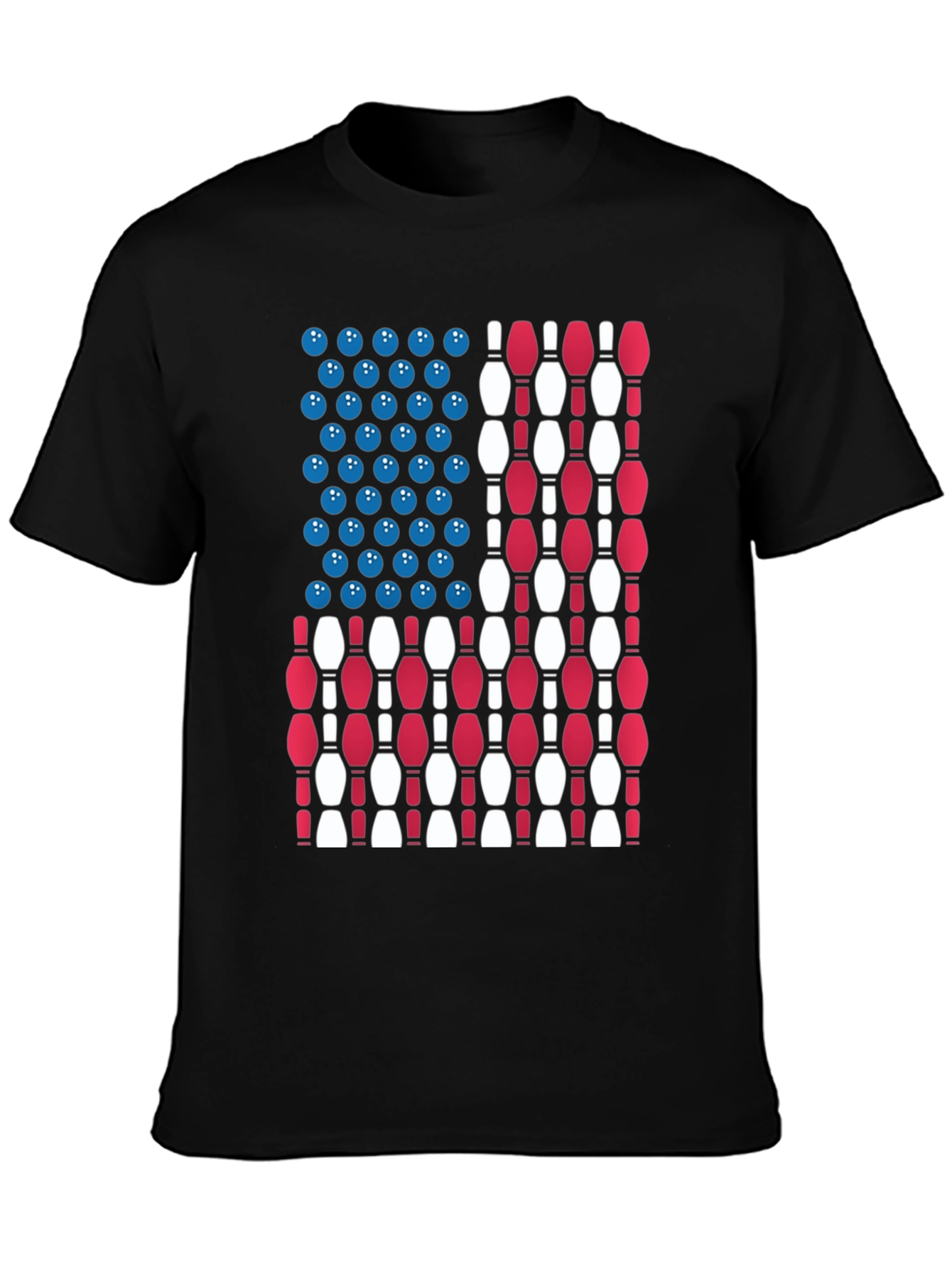 Bowling USA Flag T-Shirt Patriotic Apparel