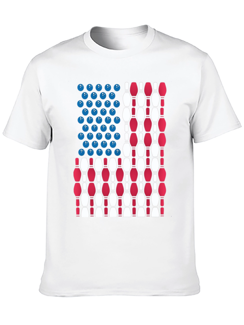Bowling USA Flag T-Shirt Patriotic Apparel