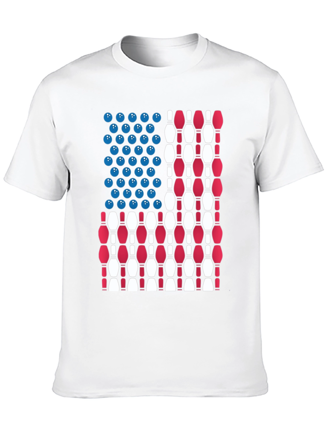 Bowling USA Flag T-Shirt Patriotic Apparel
