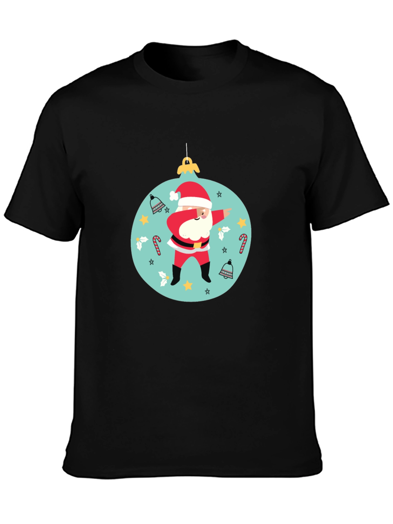 Dabbing Santa Christmas Ornament T-Shirt
