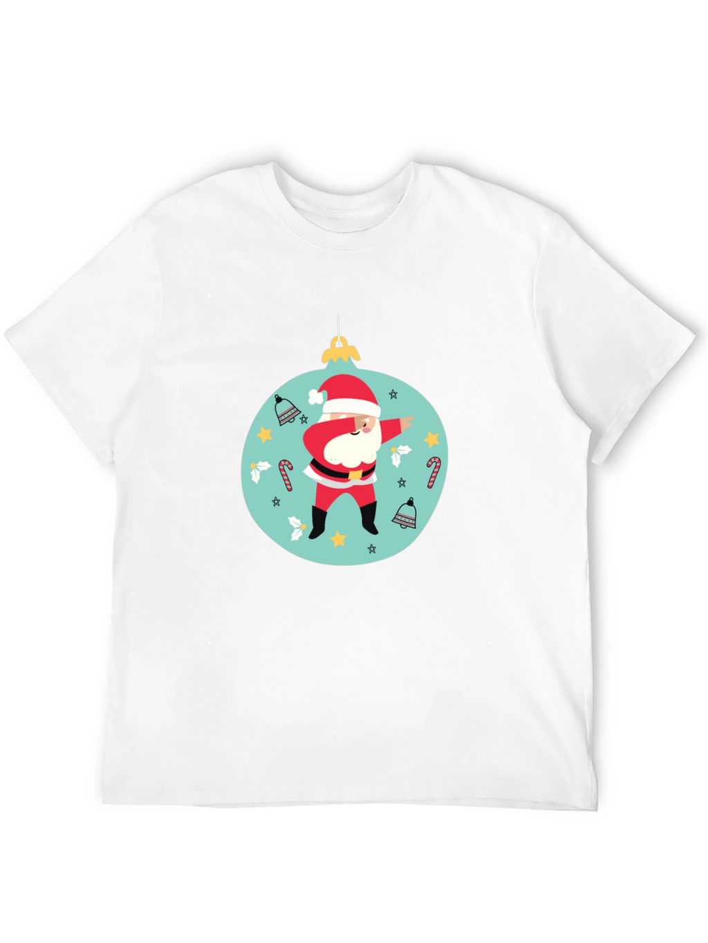 Dabbing Santa Christmas Ornament T-Shirt