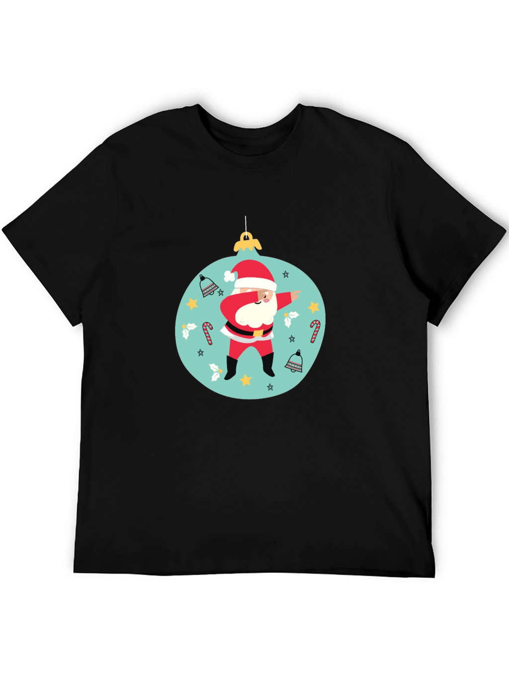 Dabbing Santa Christmas Ornament T-Shirt