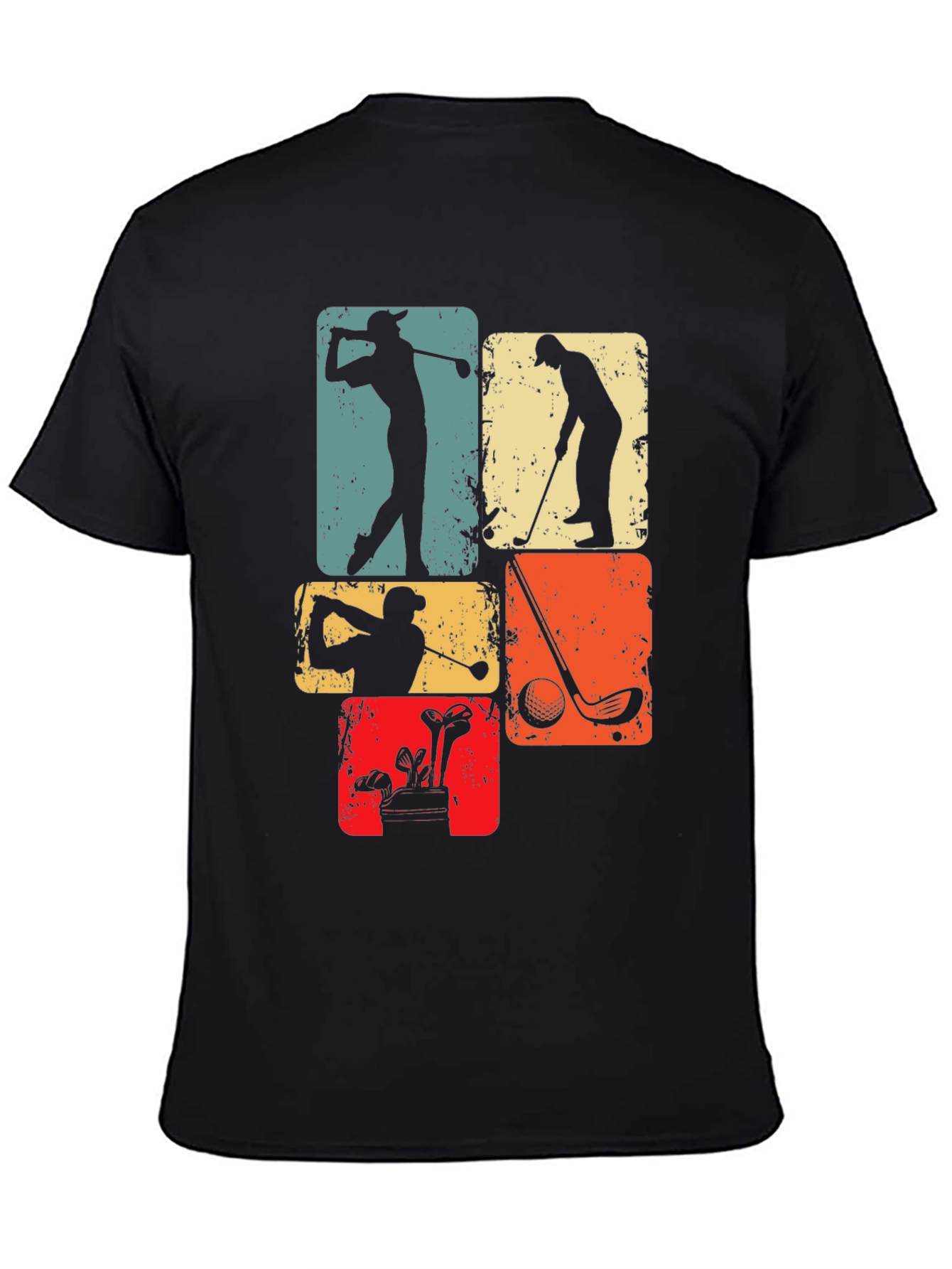 Vintage Golf T-Shirt - Golfer Silhouette Design
