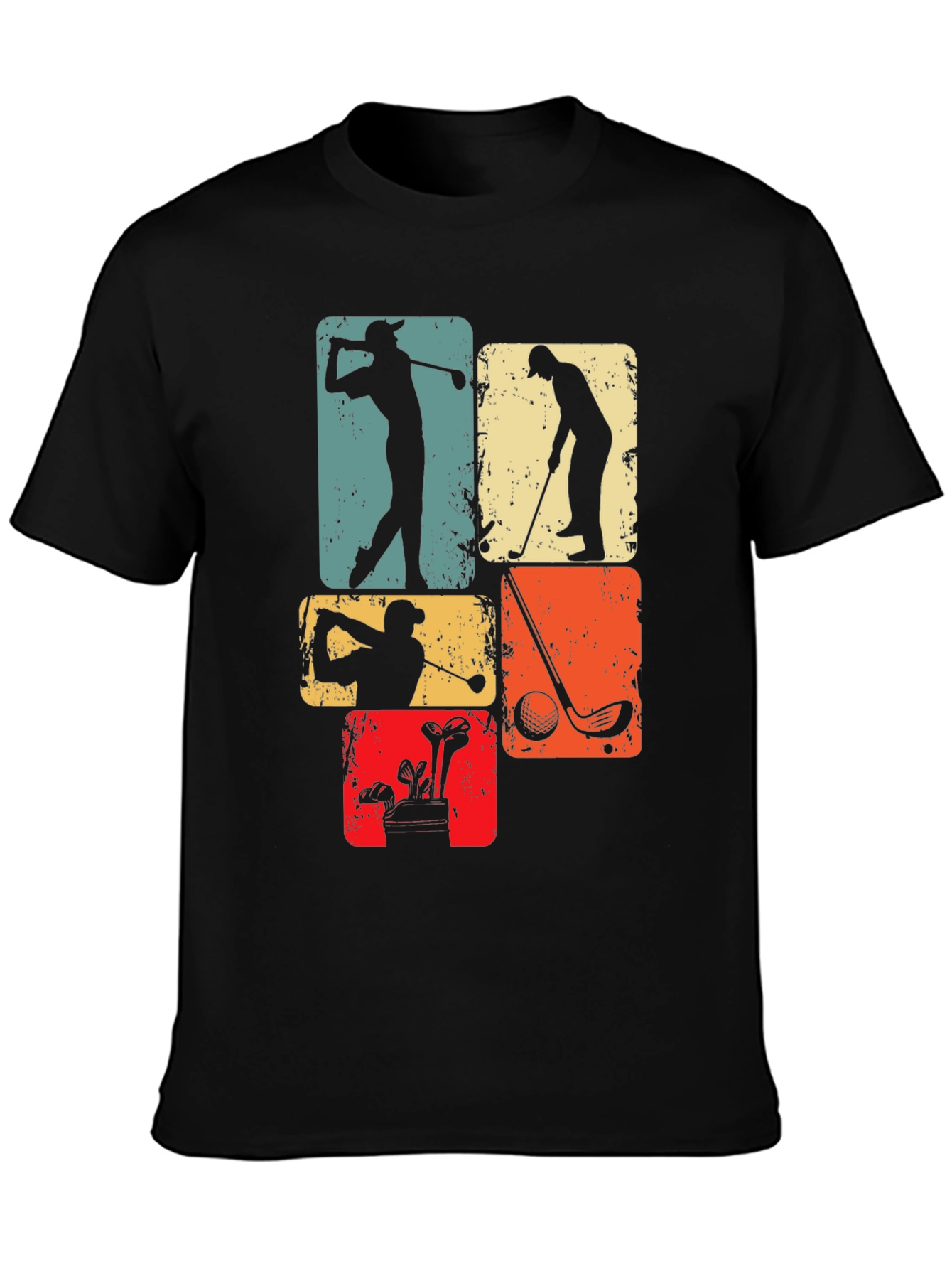 Vintage Golf T-Shirt - Golfer Silhouette Design