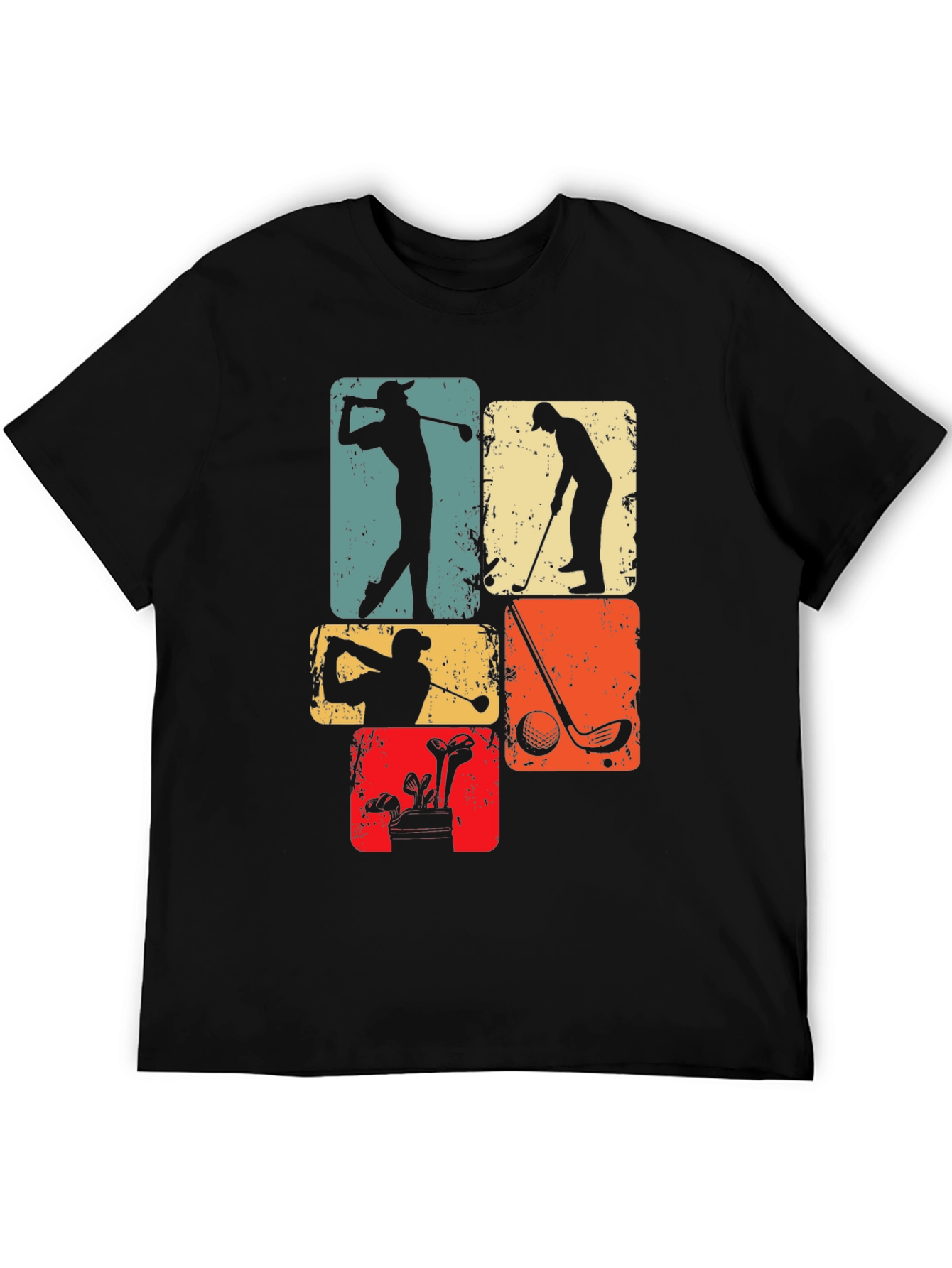 Vintage Golf T-Shirt - Golfer Silhouette Design