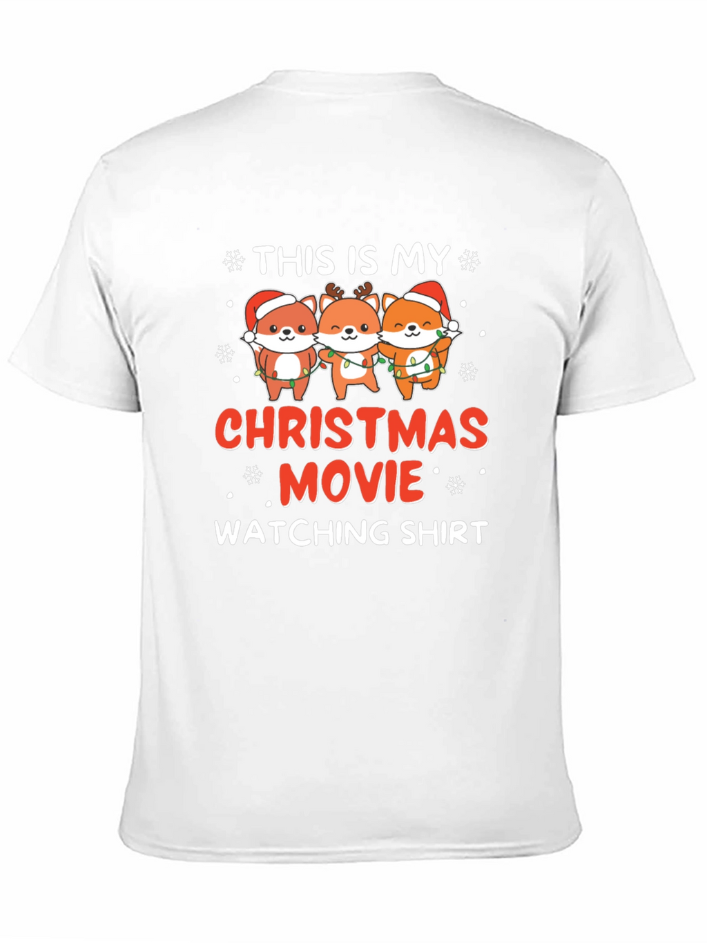 Christmas Movie Watching Shirt with Cute Foxes