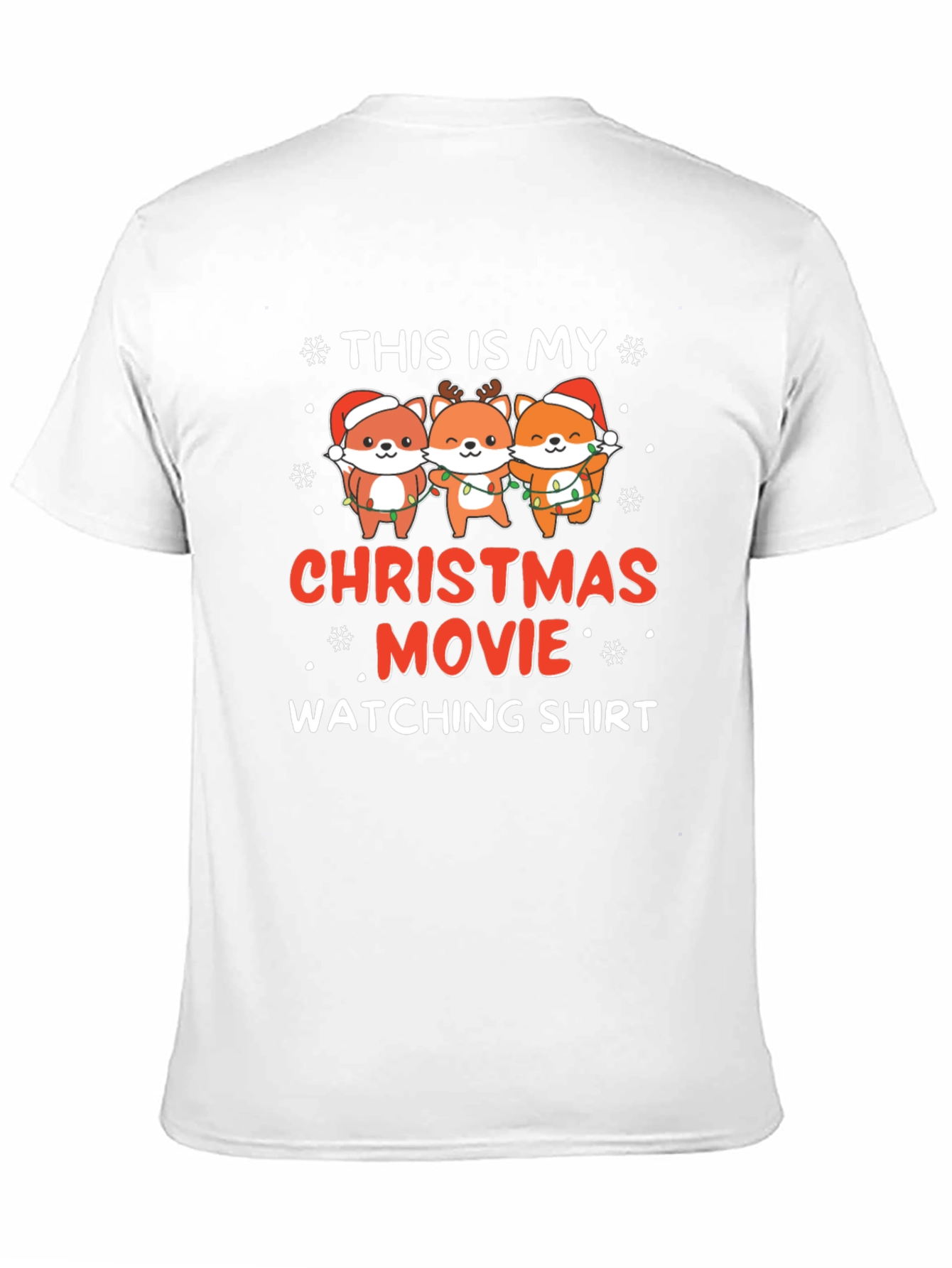Christmas Movie Watching Shirt with Cute Foxes