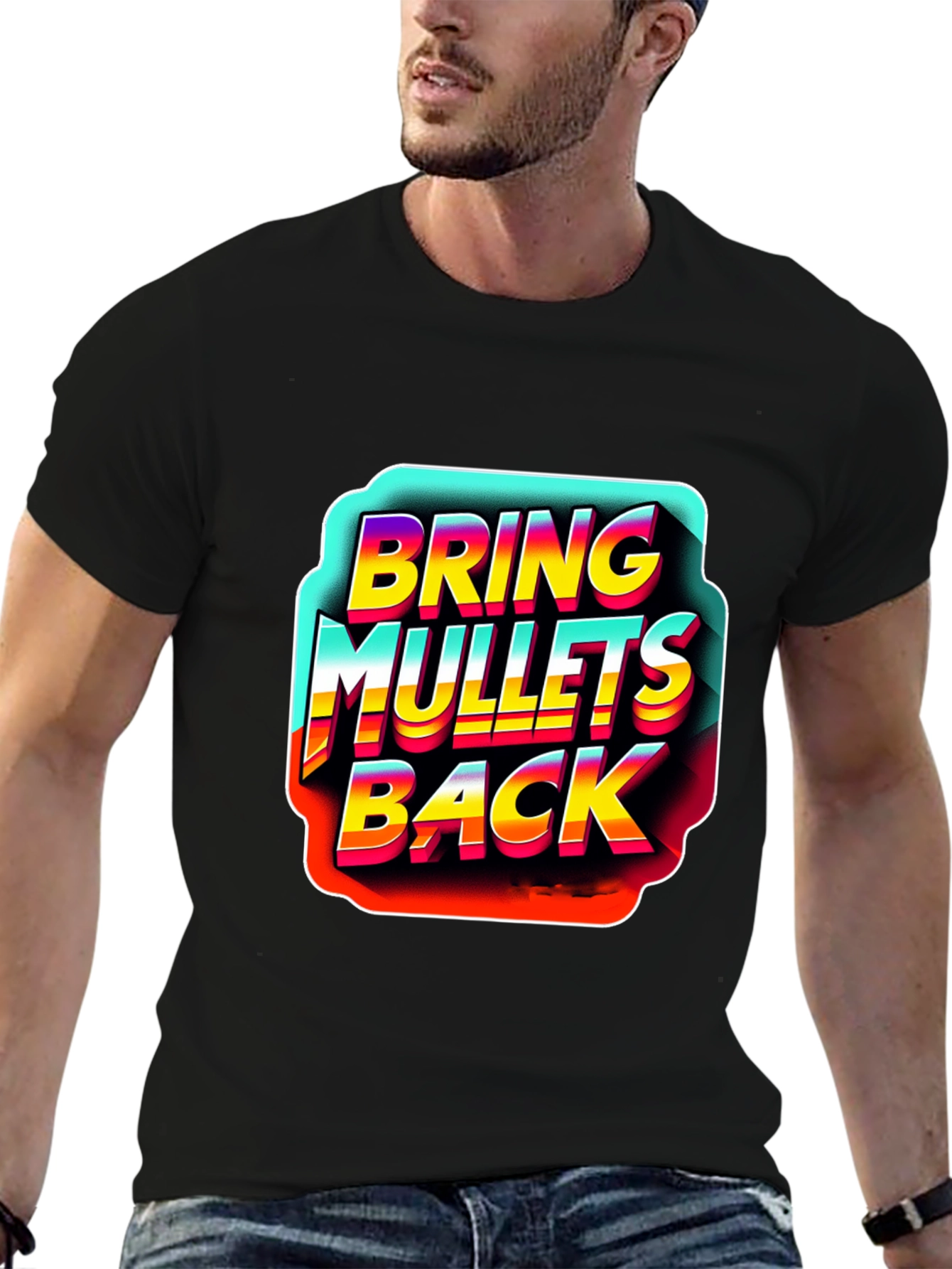 Bring Mullets Back T-Shirt Retro Style Design