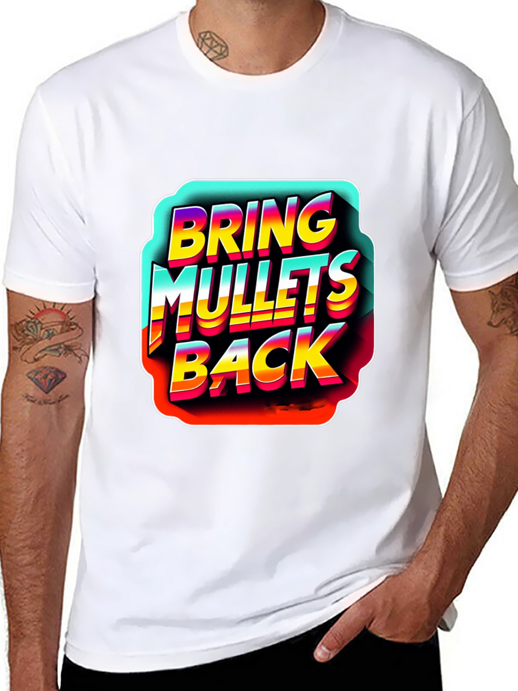 Bring Mullets Back T-Shirt Retro Style Design
