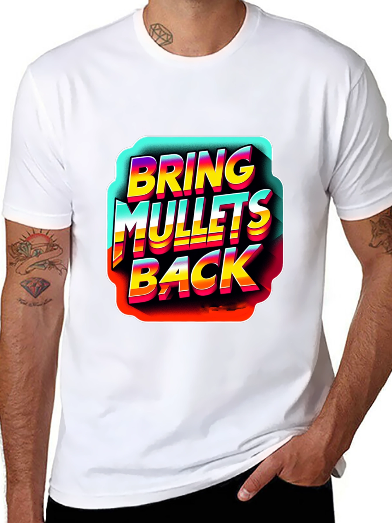 Bring Mullets Back T-Shirt Retro Style Design