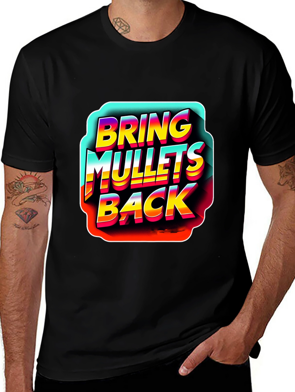 Bring Mullets Back T-Shirt Retro Style Design