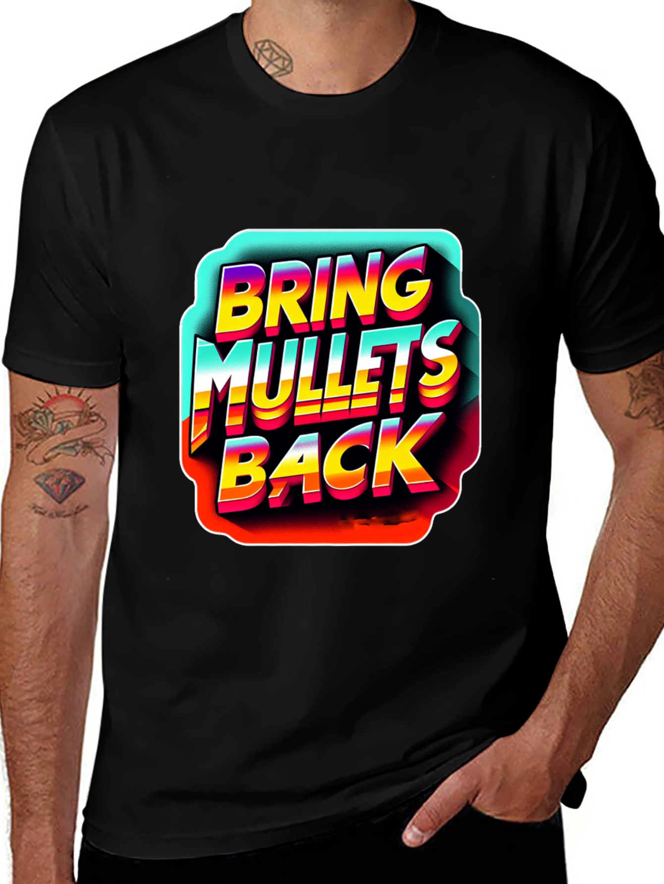 Bring Mullets Back T-Shirt Retro Style Design