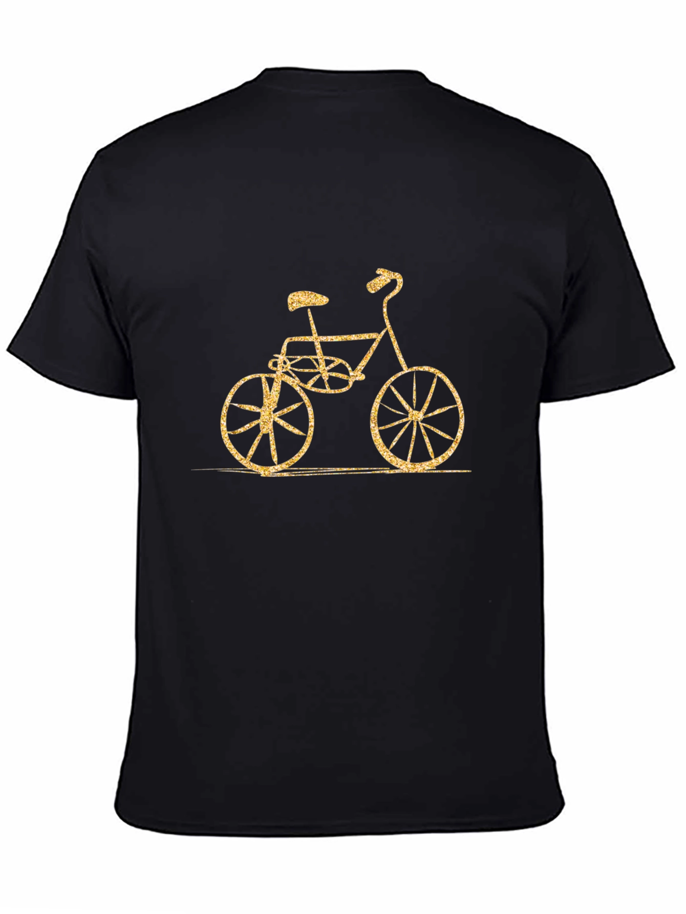 Vintage Bike Graphic Tee - Black Cotton Blend