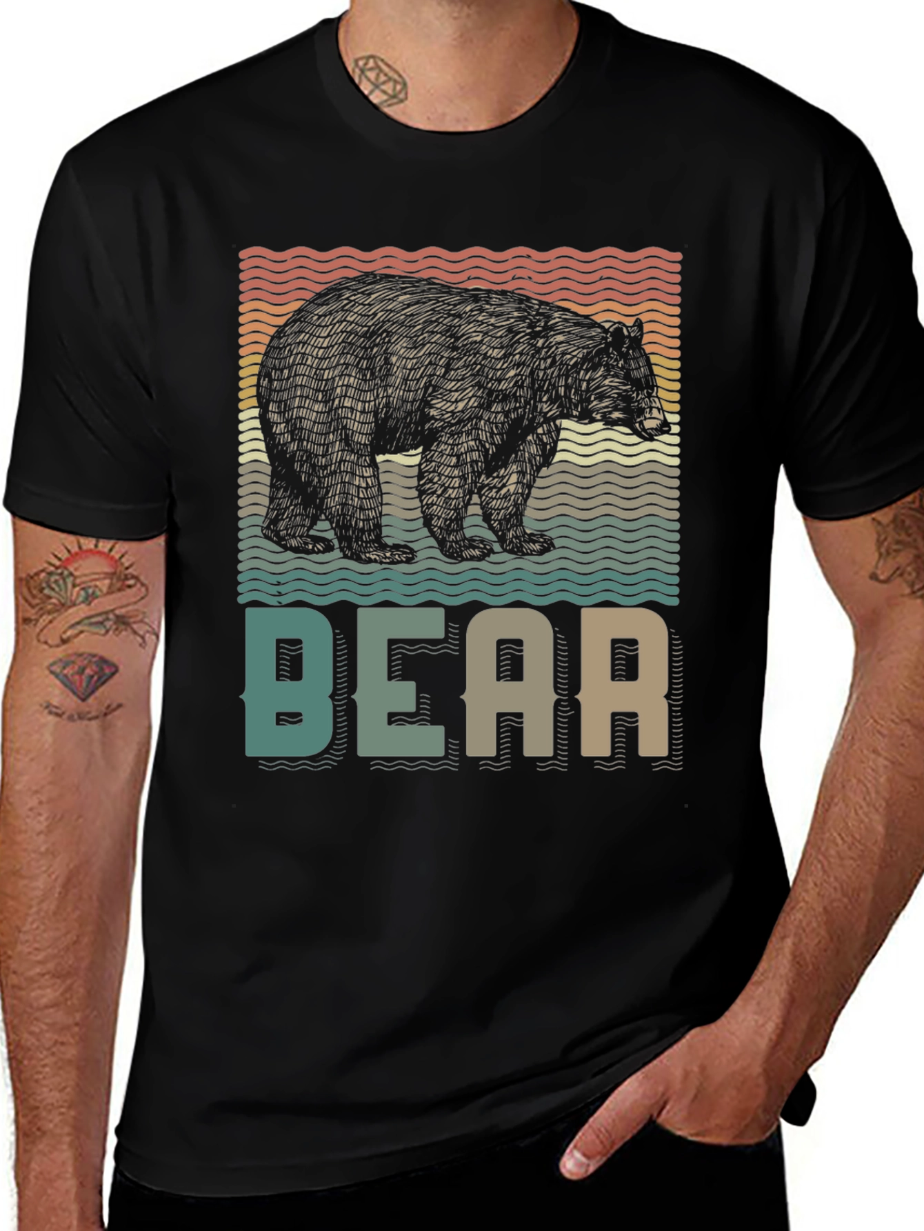 Retro Bear Graphic T-Shirt - Nature Lover Tee