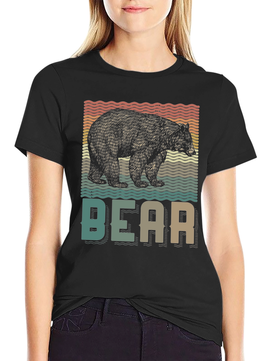Retro Bear Graphic T-Shirt - Nature Lover Tee