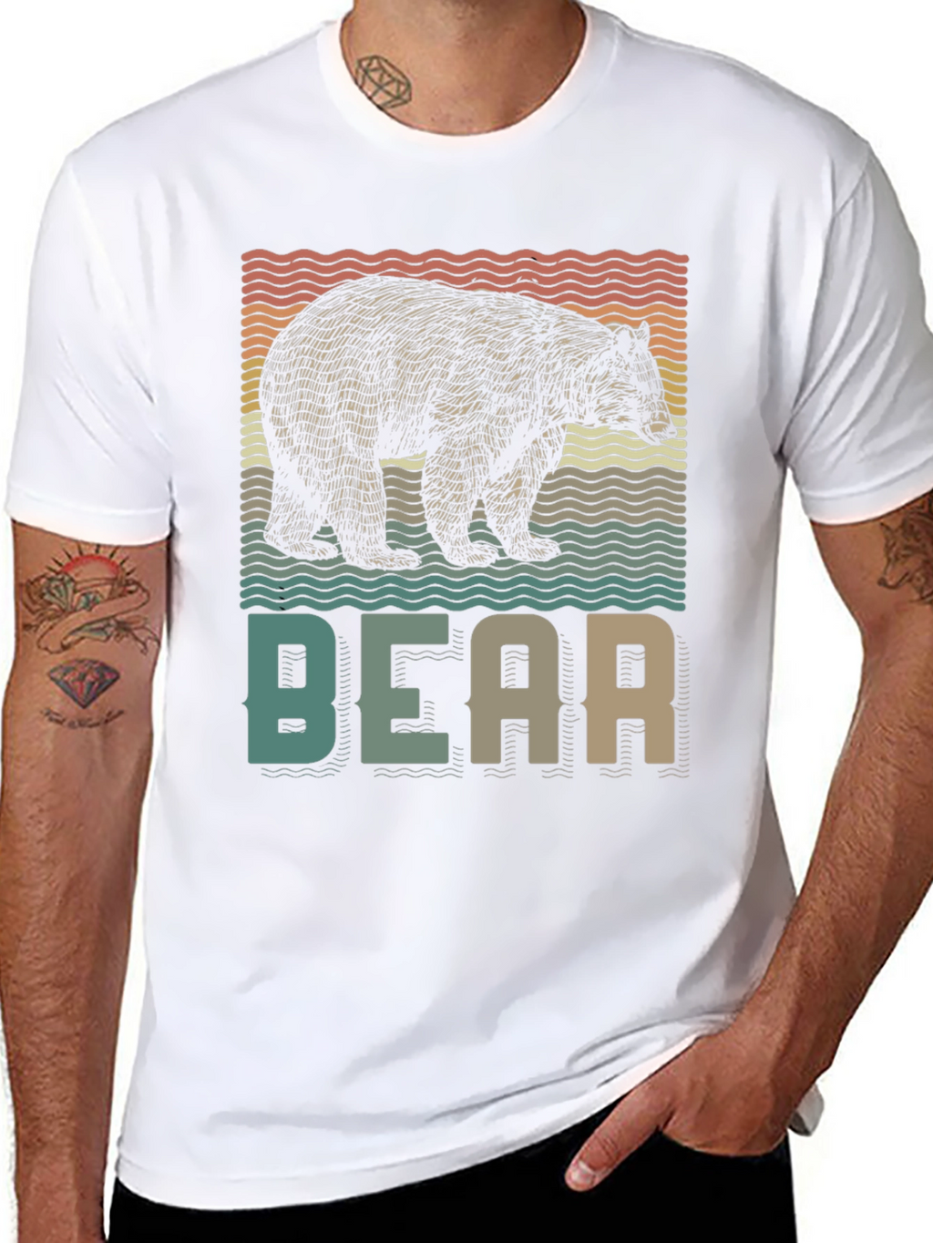 Retro Bear Graphic T-Shirt - Nature Lover Tee
