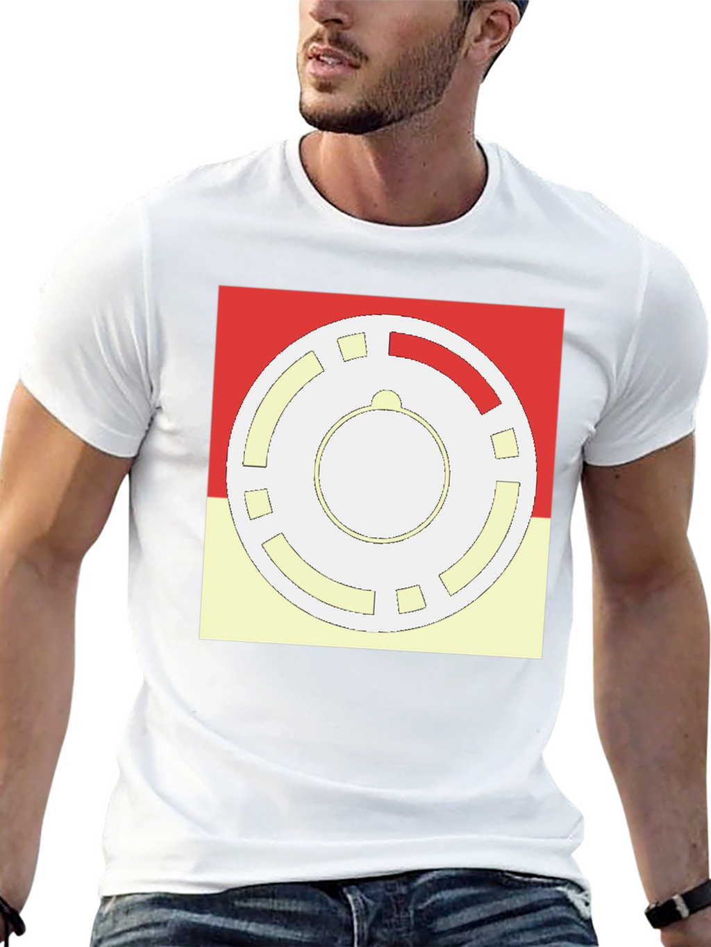 Geometric Pattern Graphic Tee
