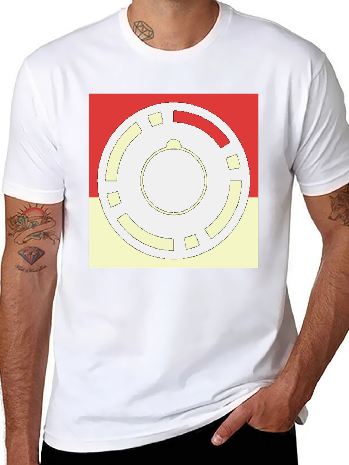 Geometric Pattern Graphic Tee