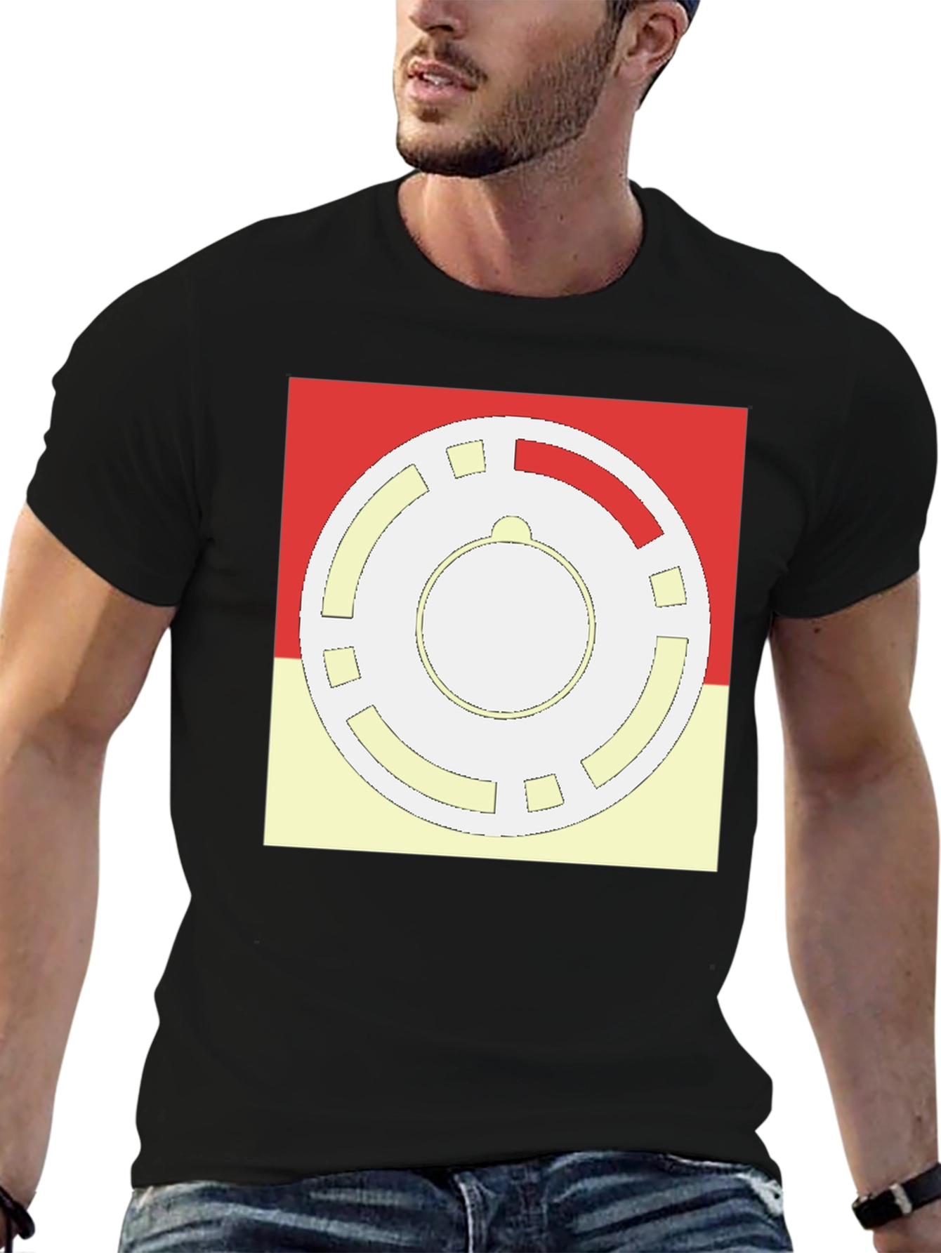Geometric Pattern Graphic Tee