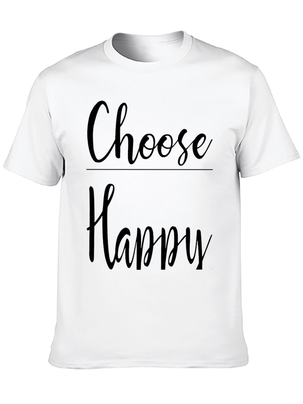 Choose Happy Graphic Tee -  Comfortable Black T-Shirt