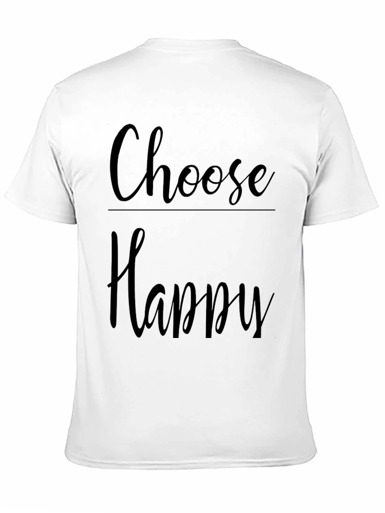 Choose Happy Graphic Tee -  Comfortable Black T-Shirt