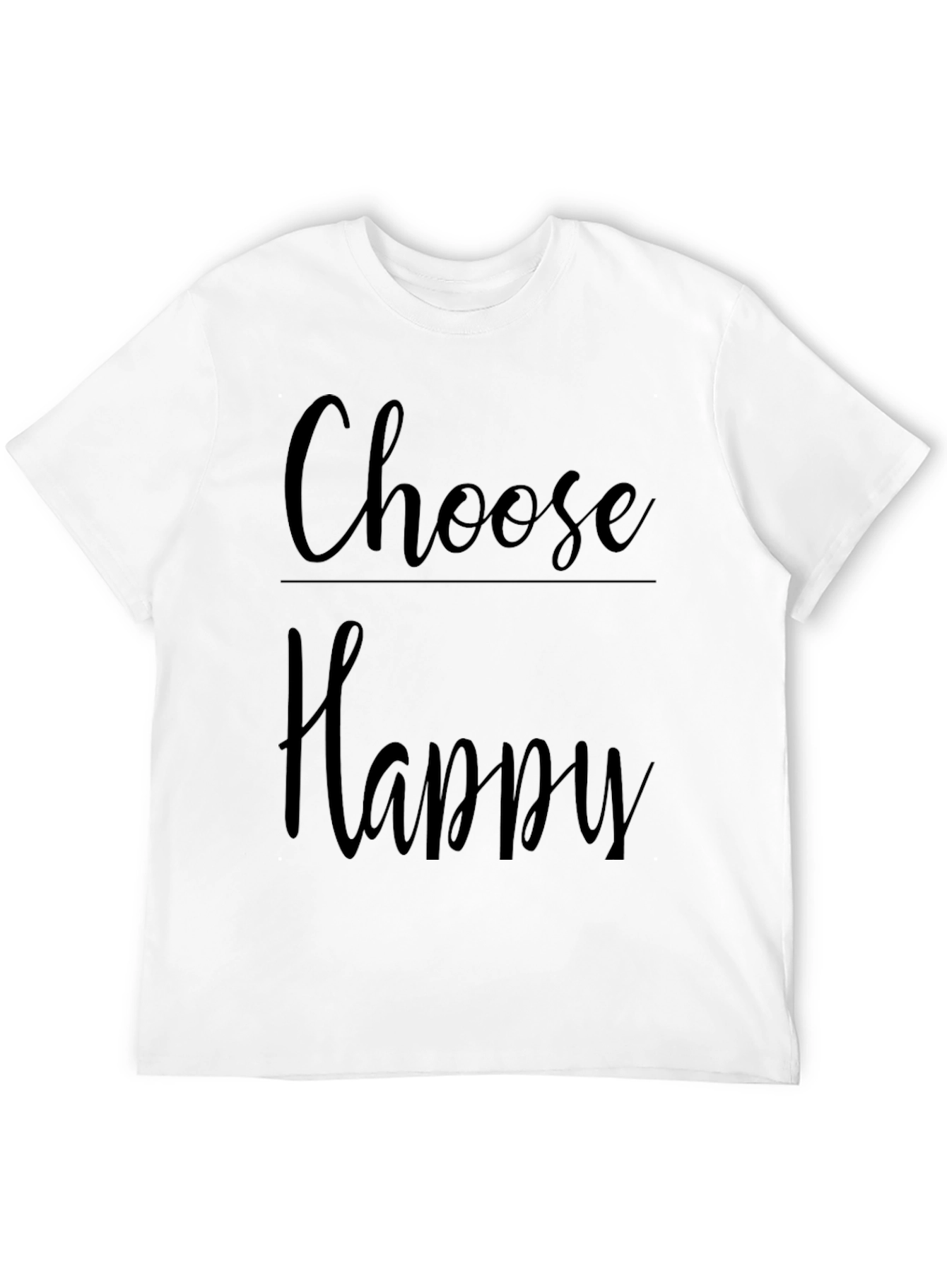 Choose Happy Graphic Tee -  Comfortable Black T-Shirt