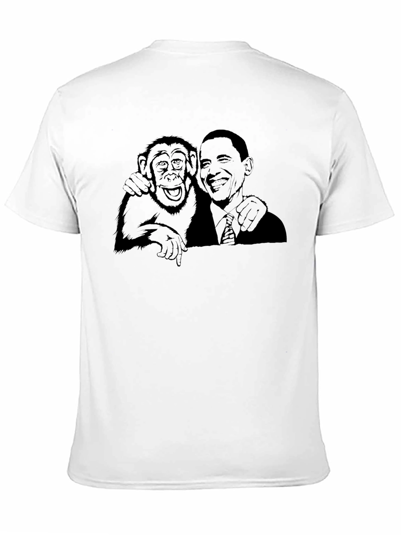 Obama & Monkey Black Graphic Tee