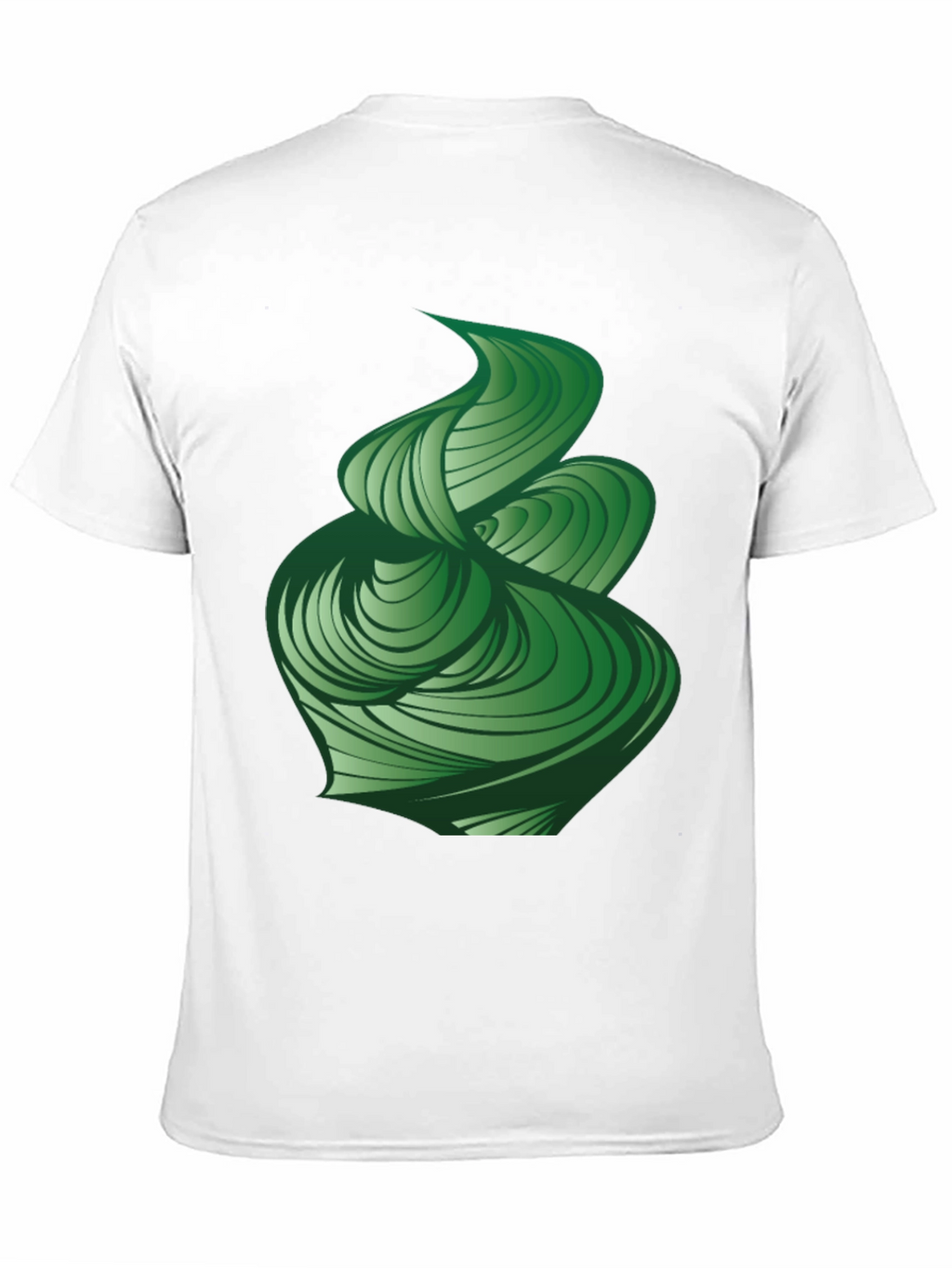 Abstract Green Swirl Graphic Tee - Modern Design
