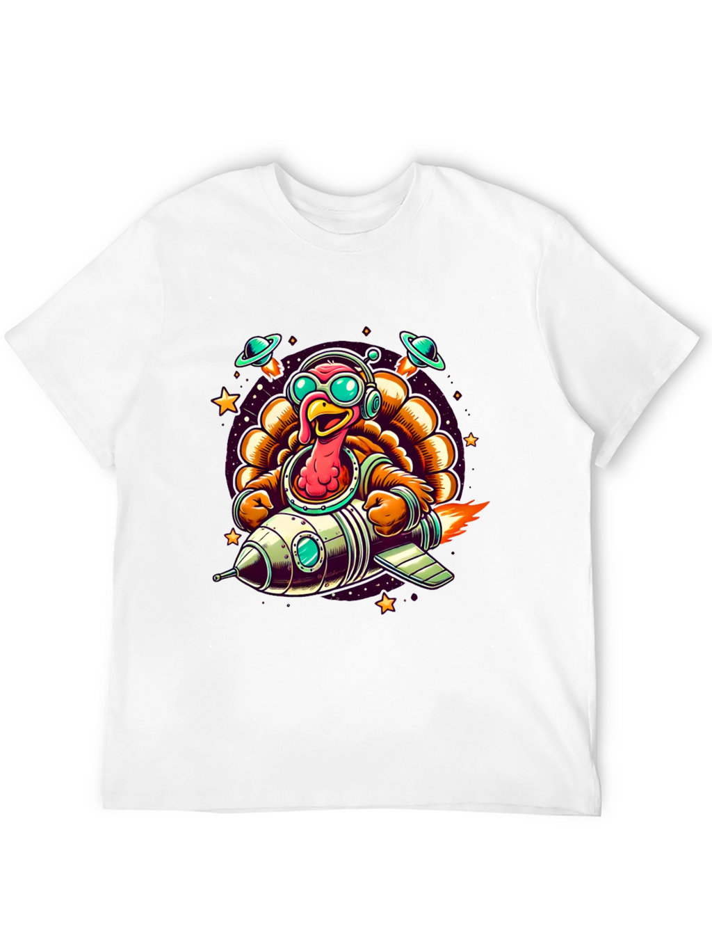 Turkey Astronaut T-Shirt - Thanksgiving Space Adventure