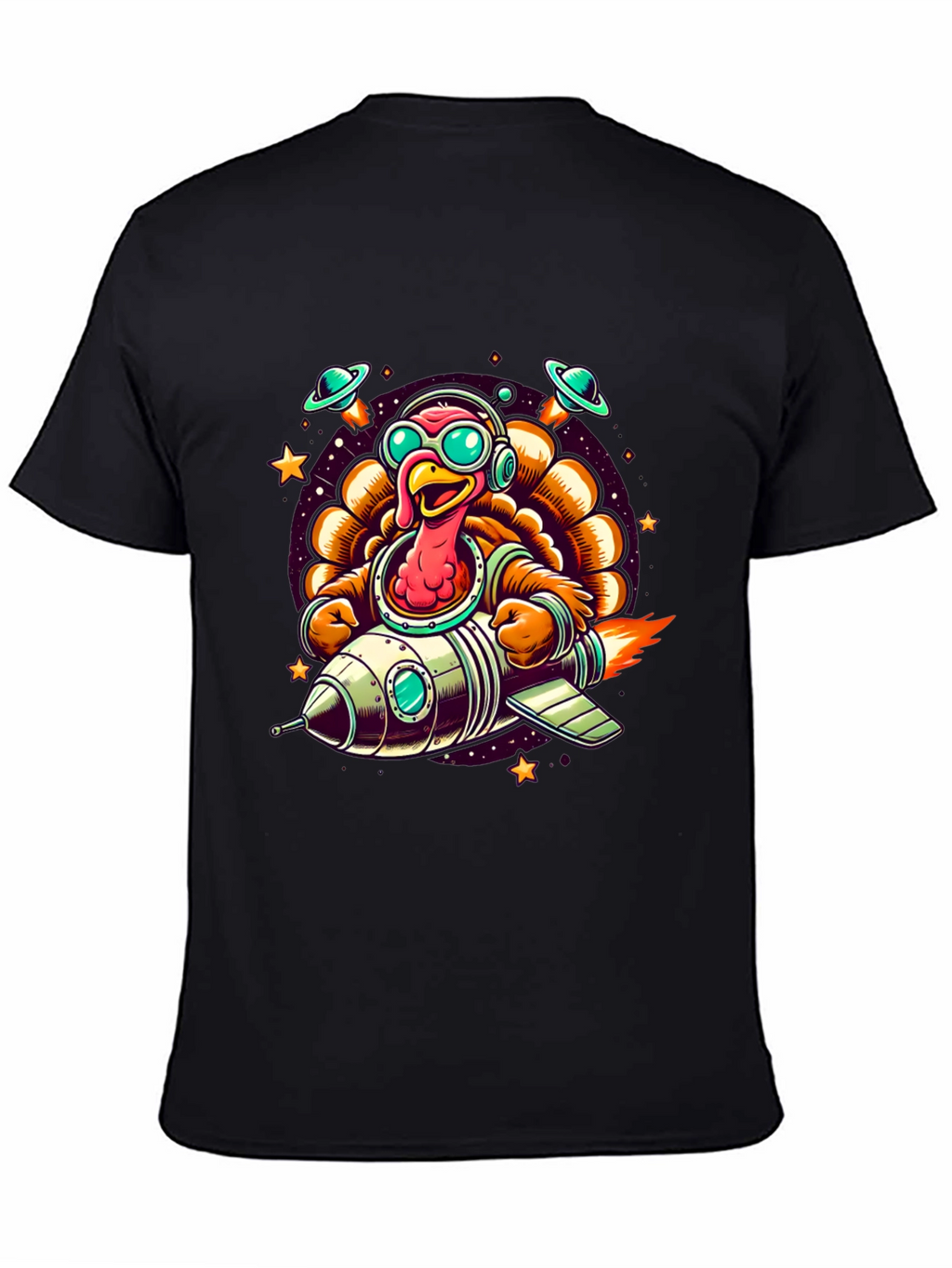 Turkey Astronaut T-Shirt - Thanksgiving Space Adventure