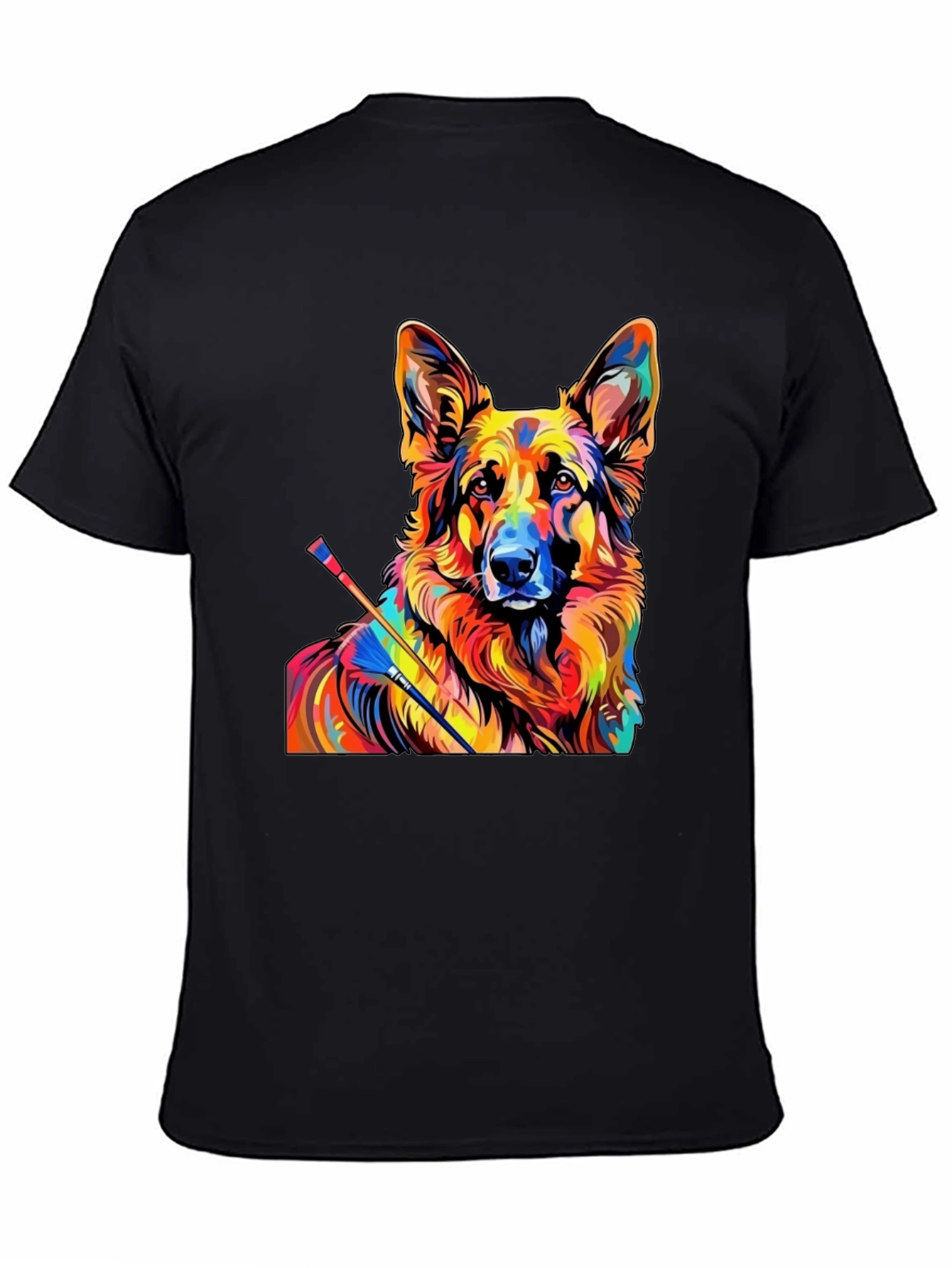 Colorful German Shepherd Graphic Tee