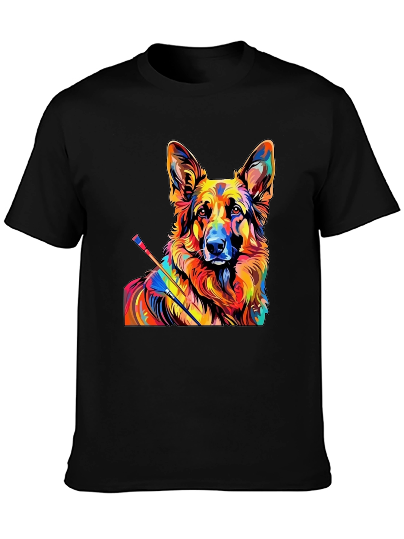 Colorful German Shepherd Graphic Tee