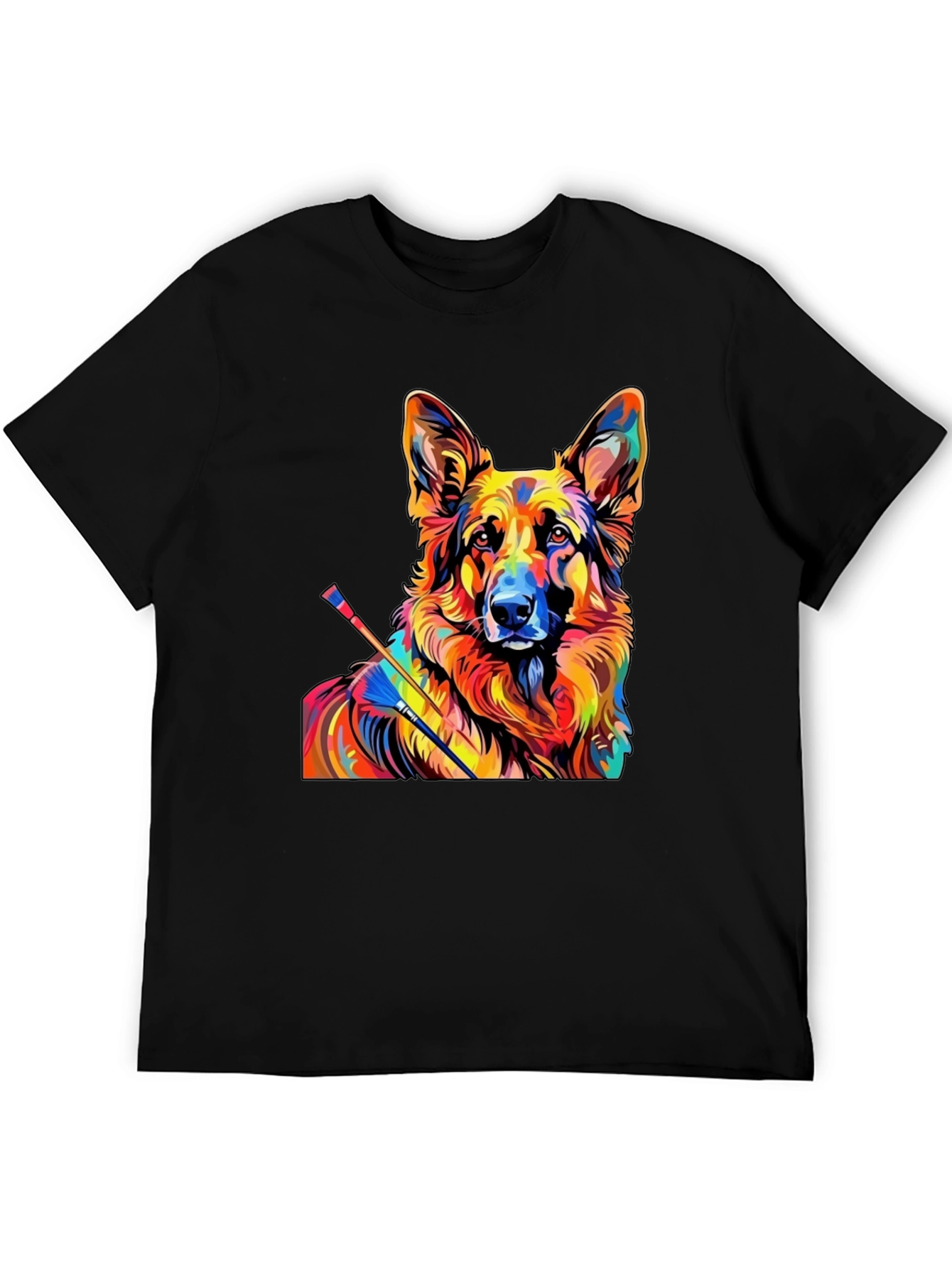 Colorful German Shepherd Graphic Tee