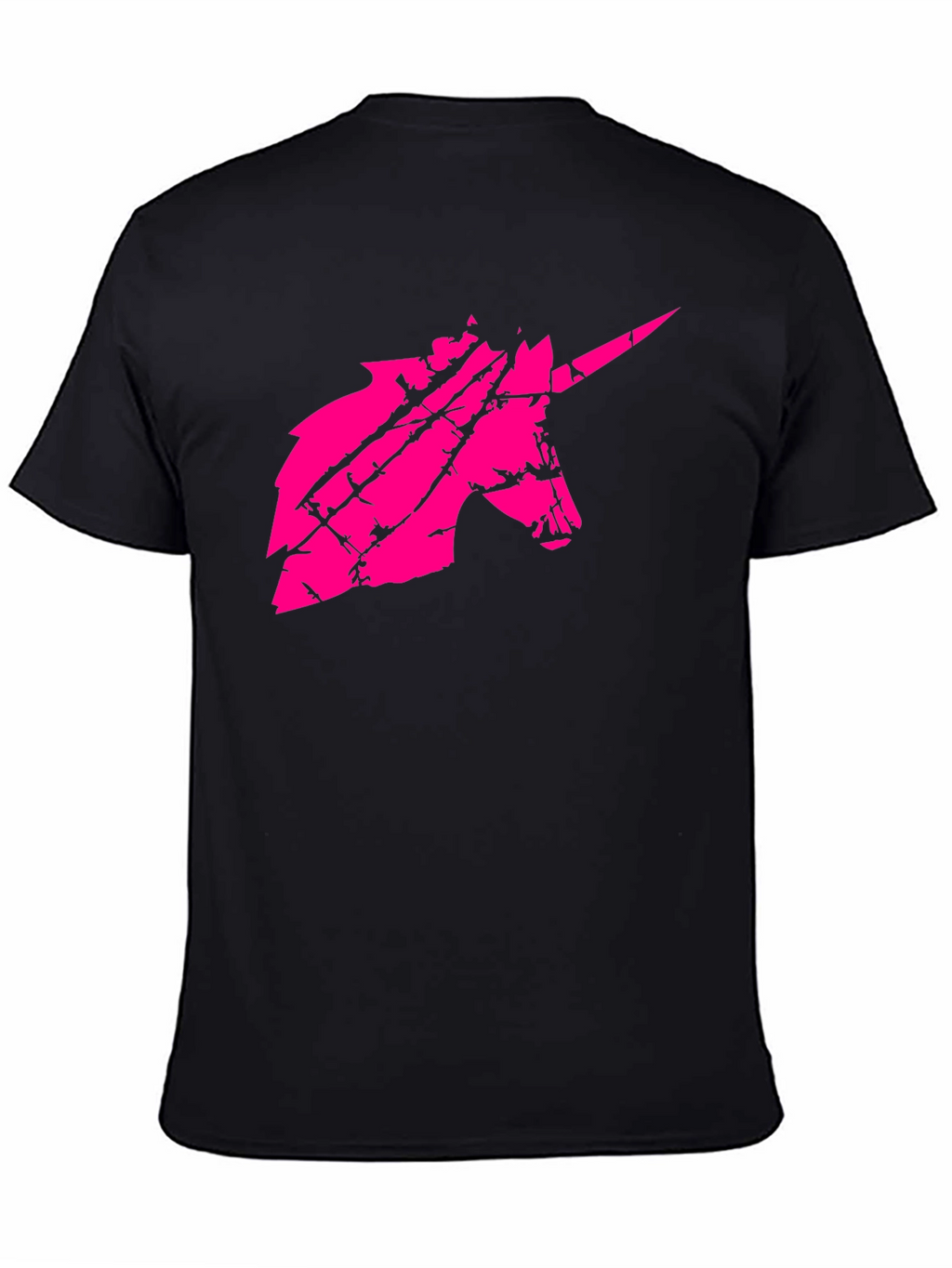 Unicorn Graphic Mens Black T-Shirt