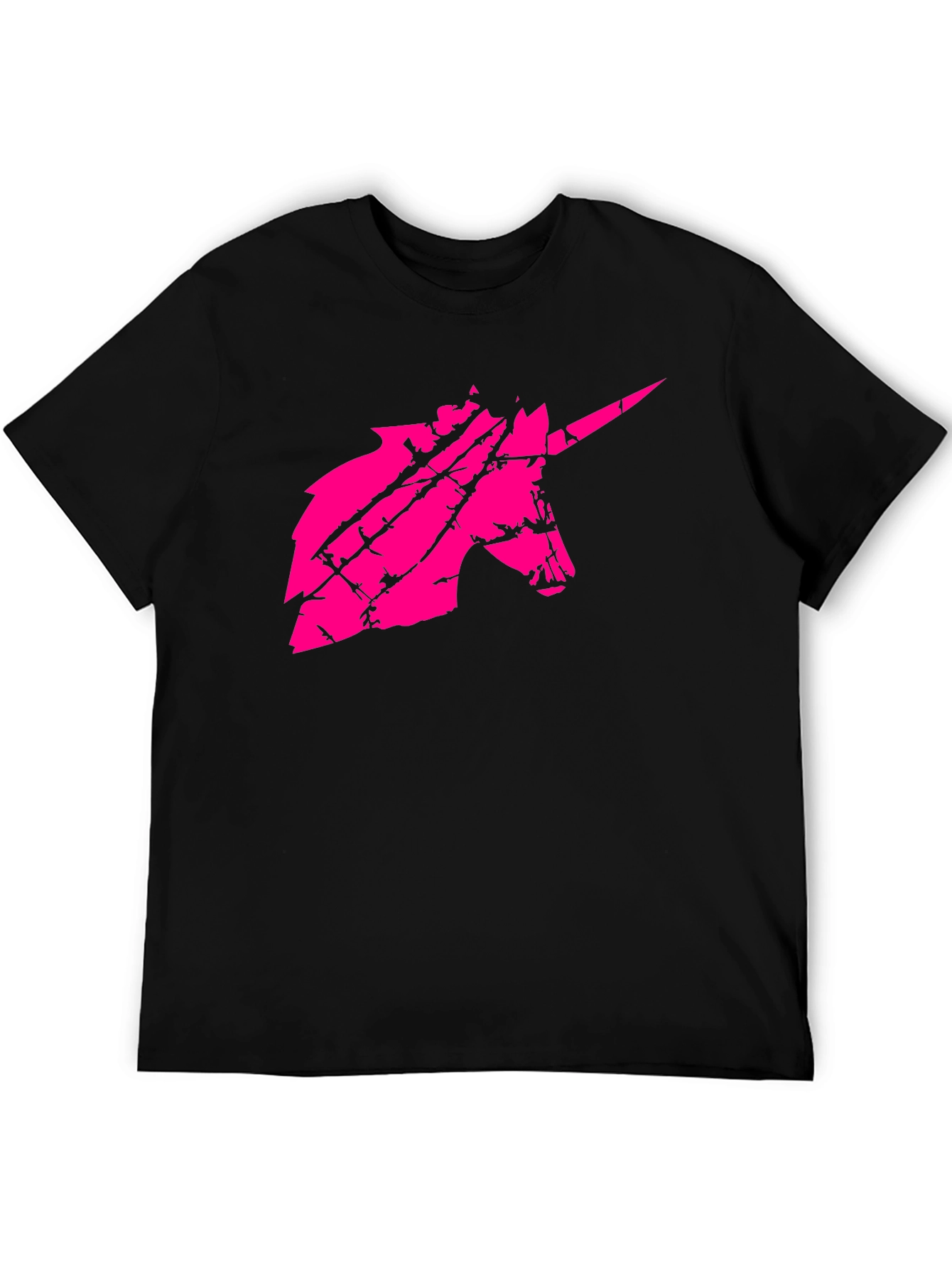 Unicorn Graphic Mens Black T-Shirt