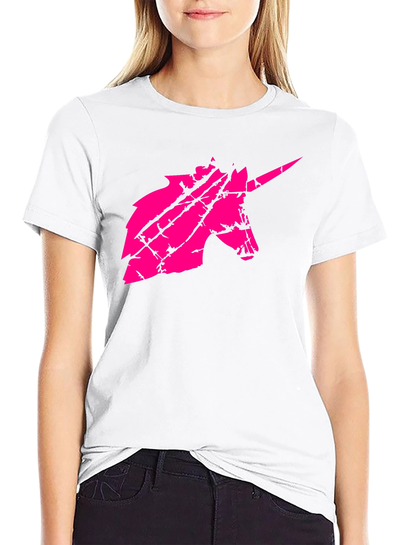 Unicorn Graphic Mens Black T-Shirt