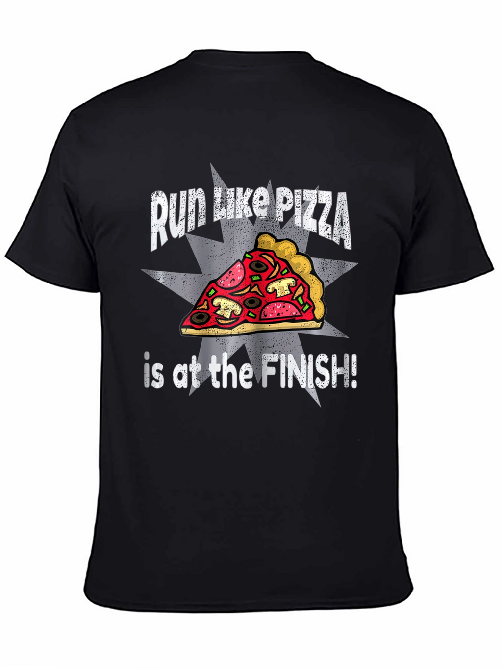 Run Like Pizza Funny Graphic T-Shirt