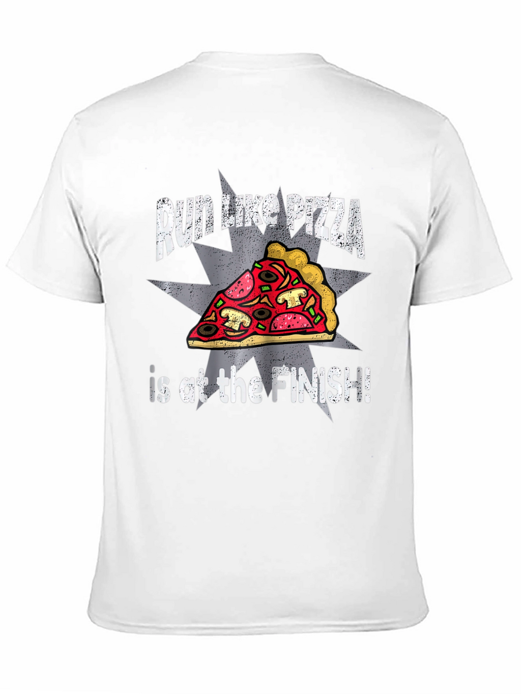 Run Like Pizza Funny Graphic T-Shirt