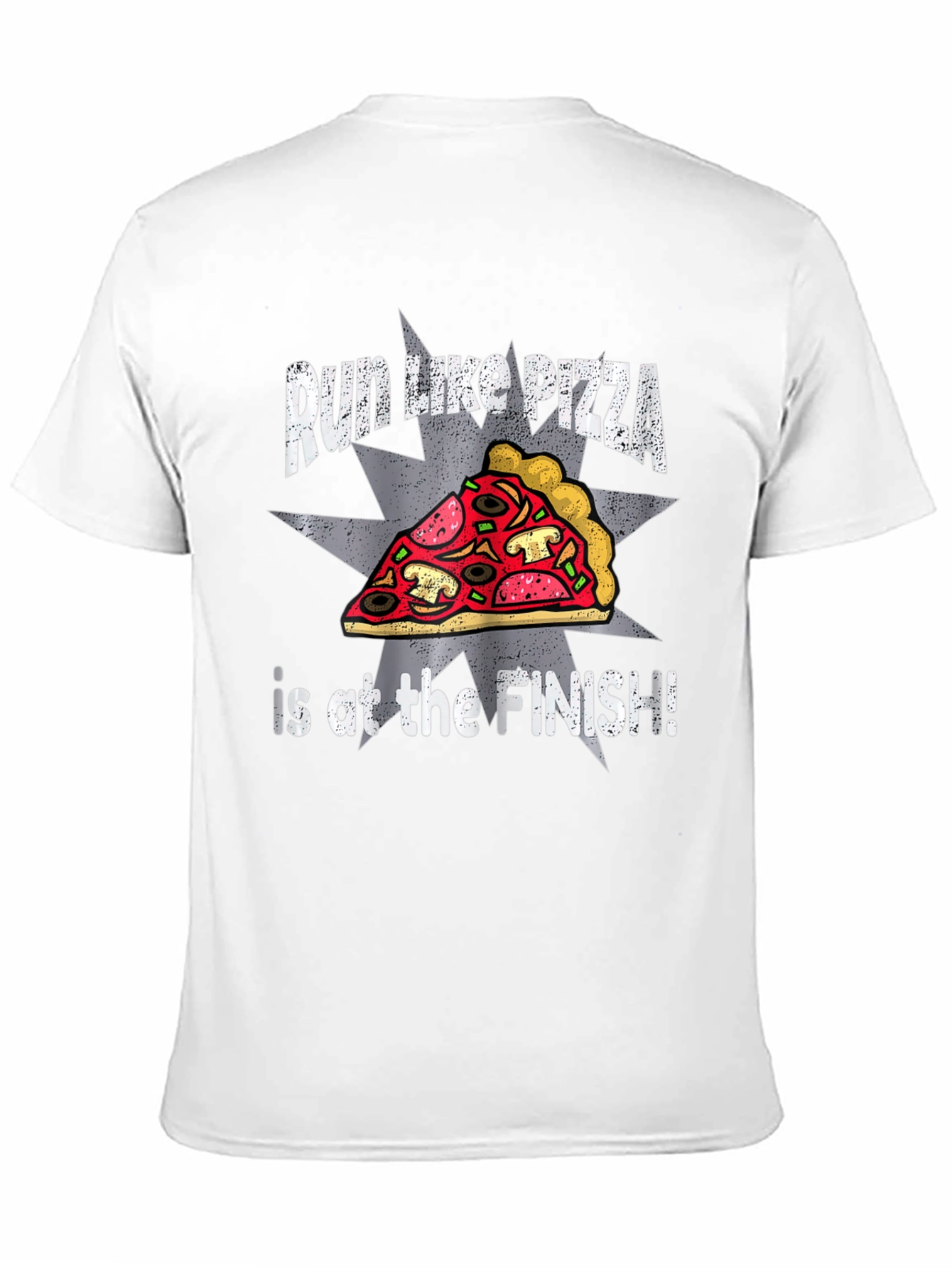 Run Like Pizza Funny Graphic T-Shirt