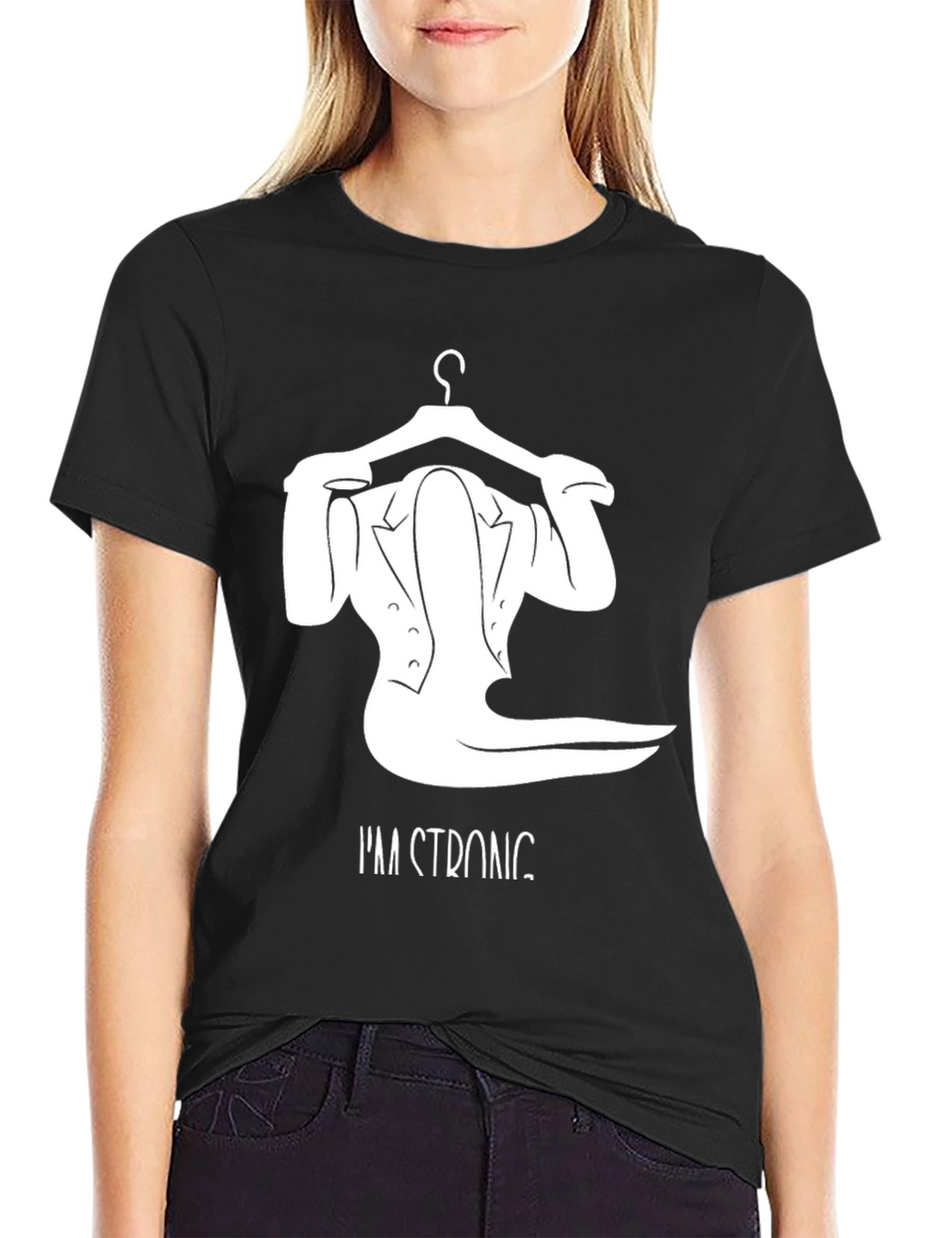 Im Strong T-Shirt Unique Hanger Design