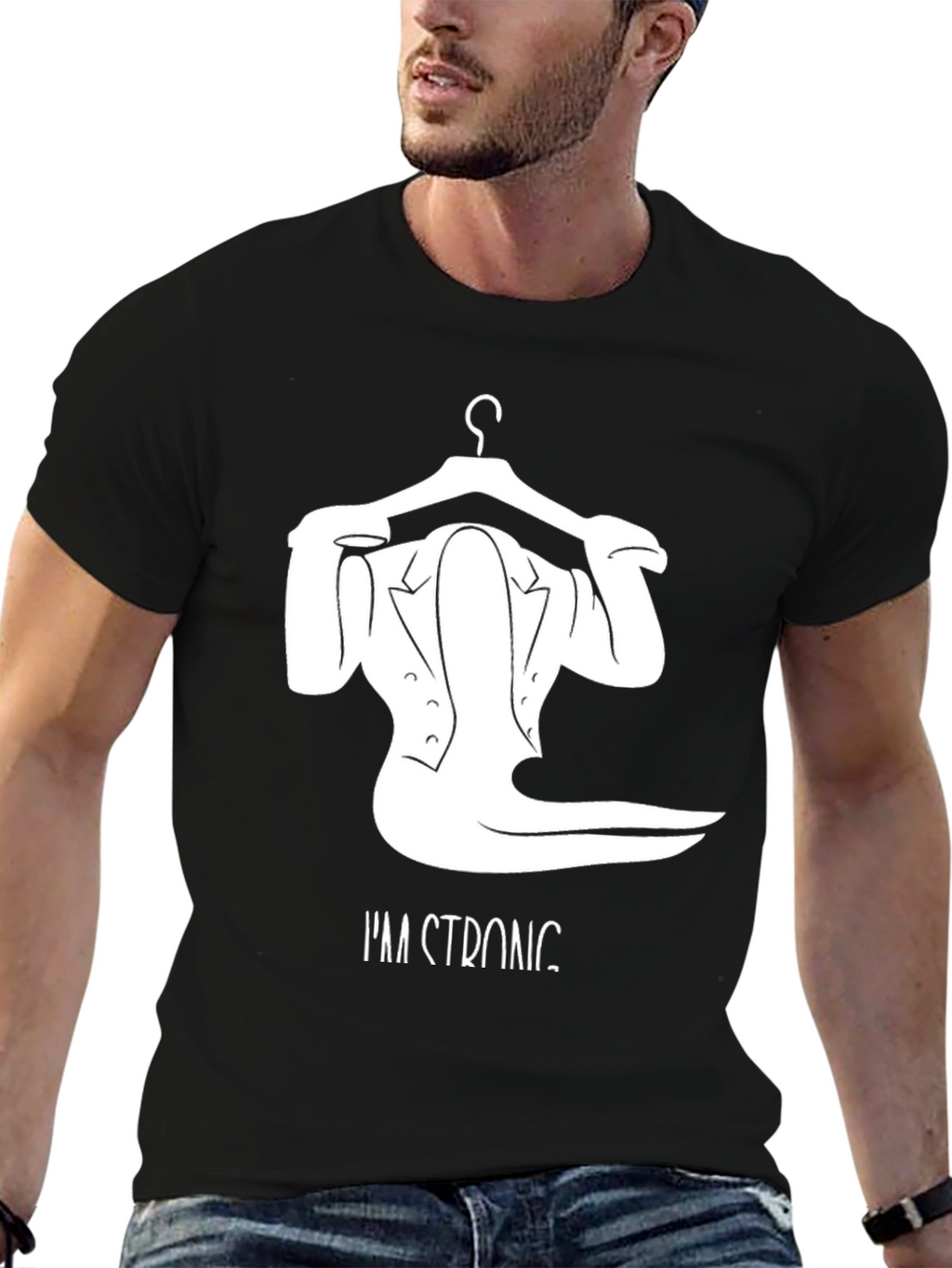 Im Strong T-Shirt Unique Hanger Design