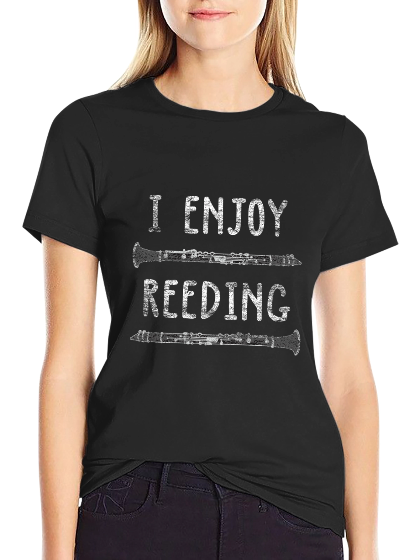 I Enjoy Reeding Clarinet T-Shirt Music Lover Tee