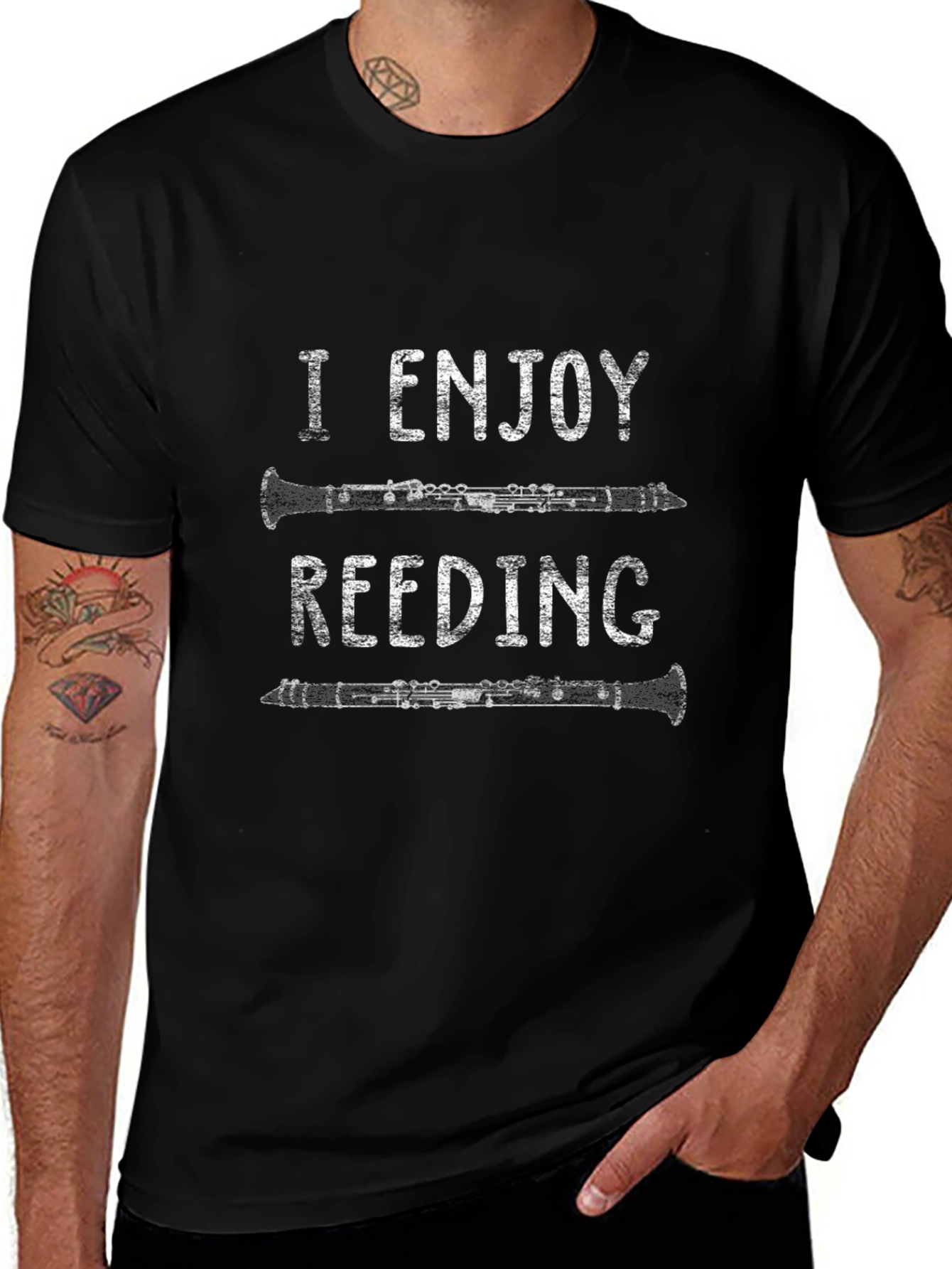 I Enjoy Reeding Clarinet T-Shirt Music Lover Tee