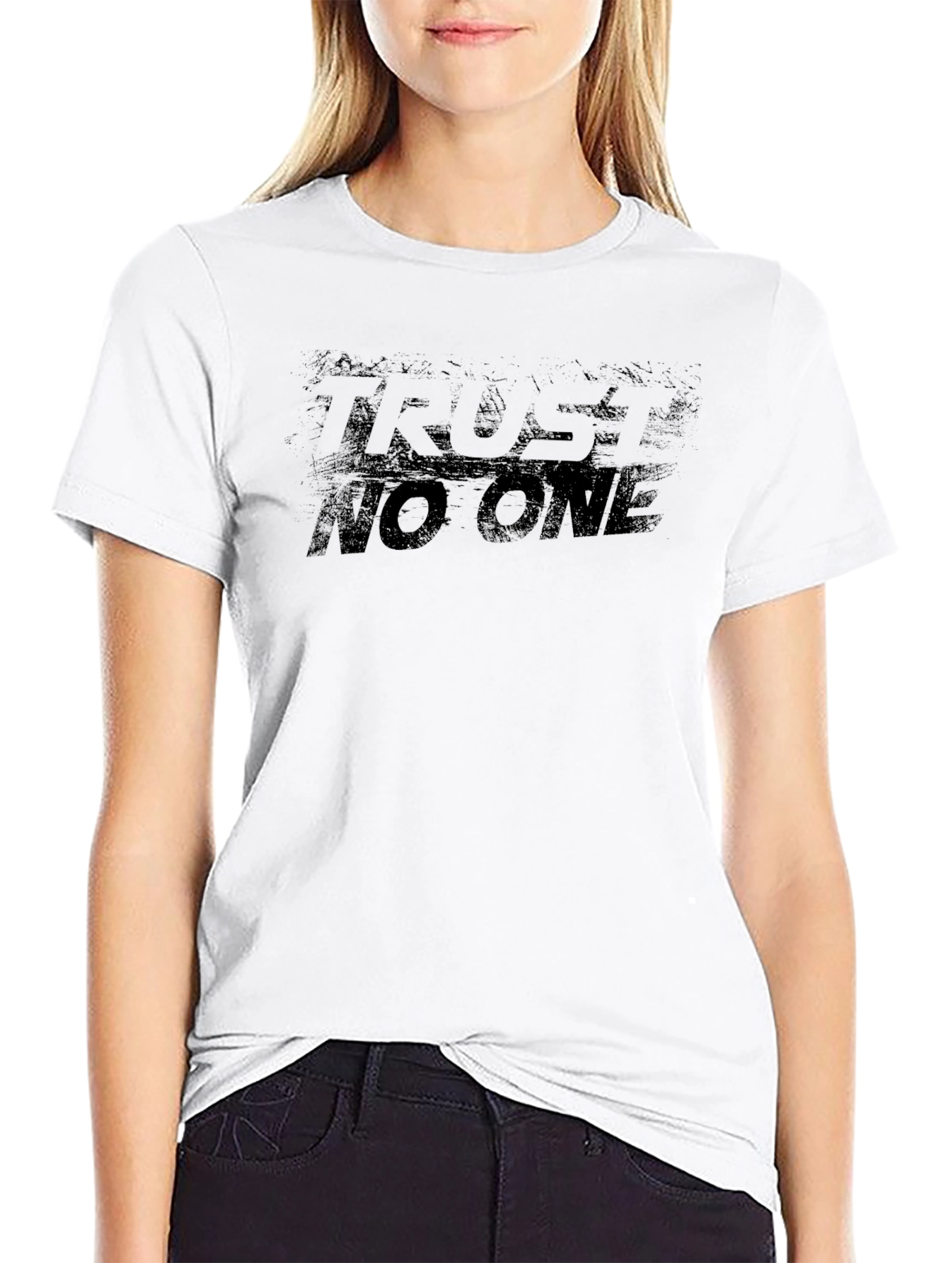Trust No One Graphic Tee - Mens Black T-Shirt